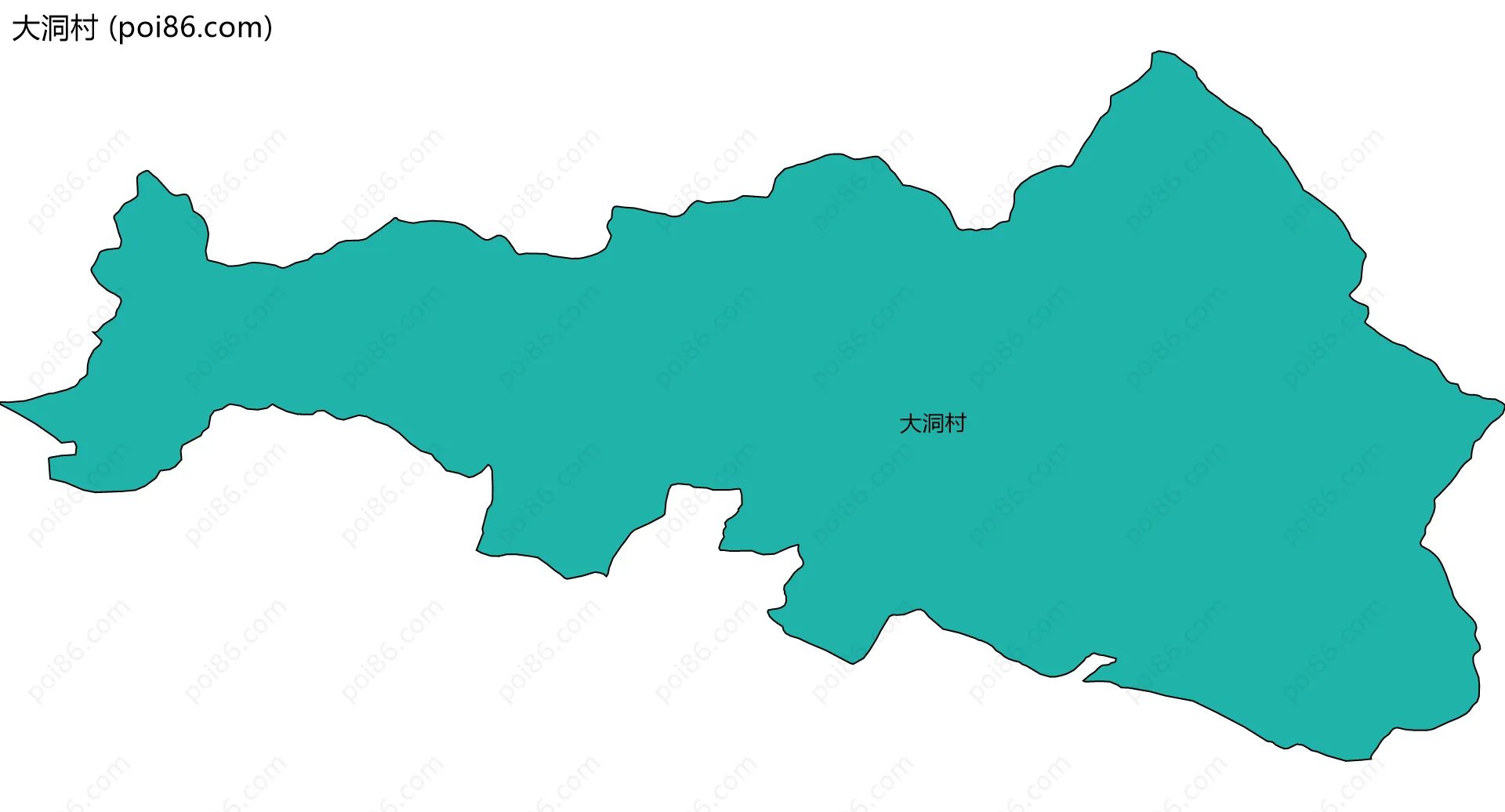 大洞村边界地图