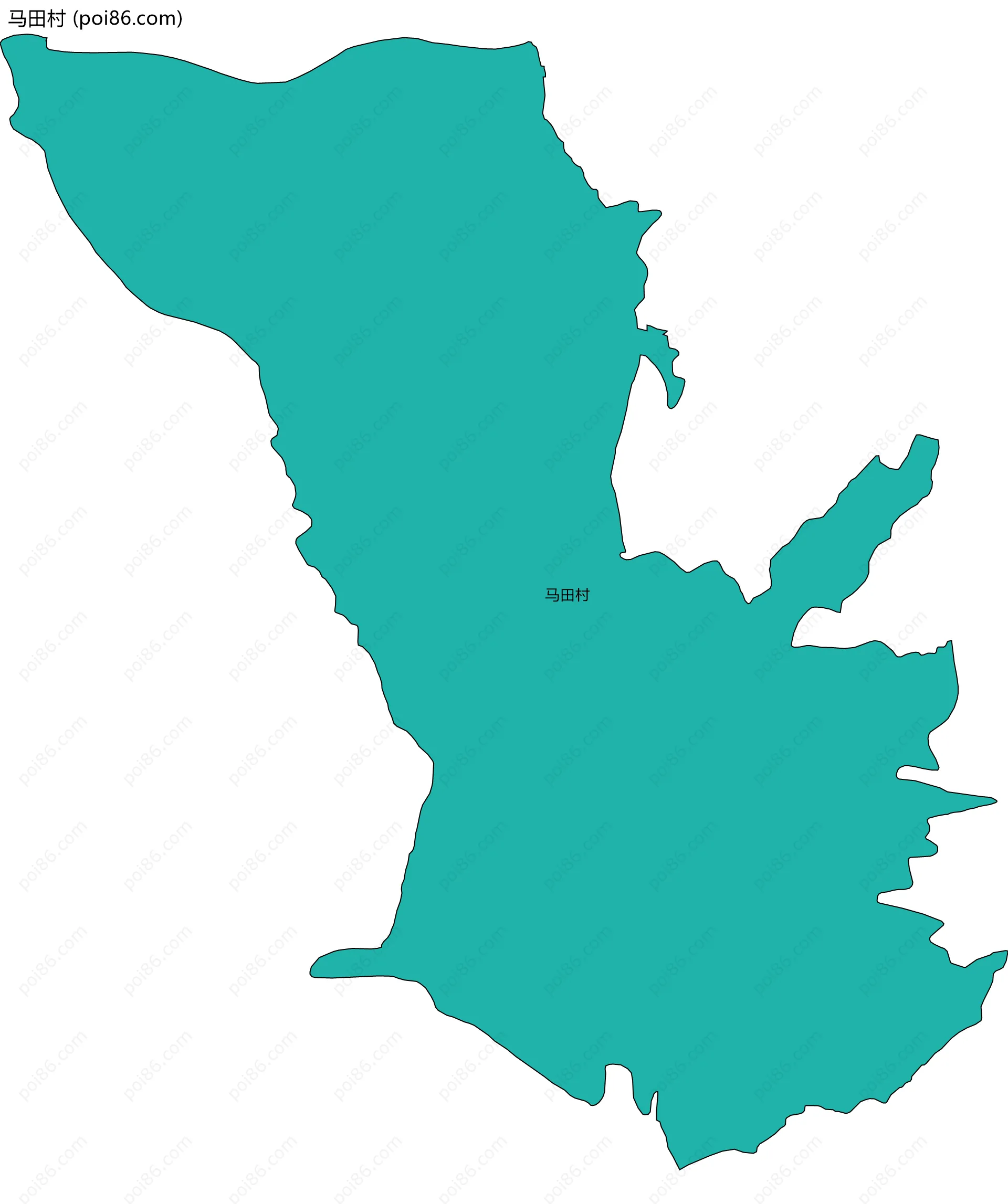 马田村边界地图