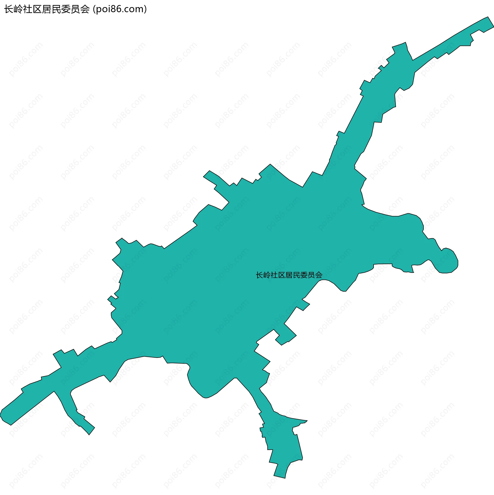 长岭社区居民委员会边界地图