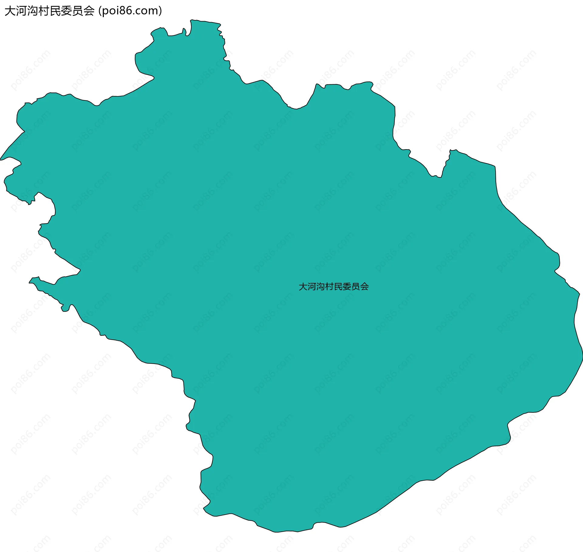 大河沟村民委员会边界地图