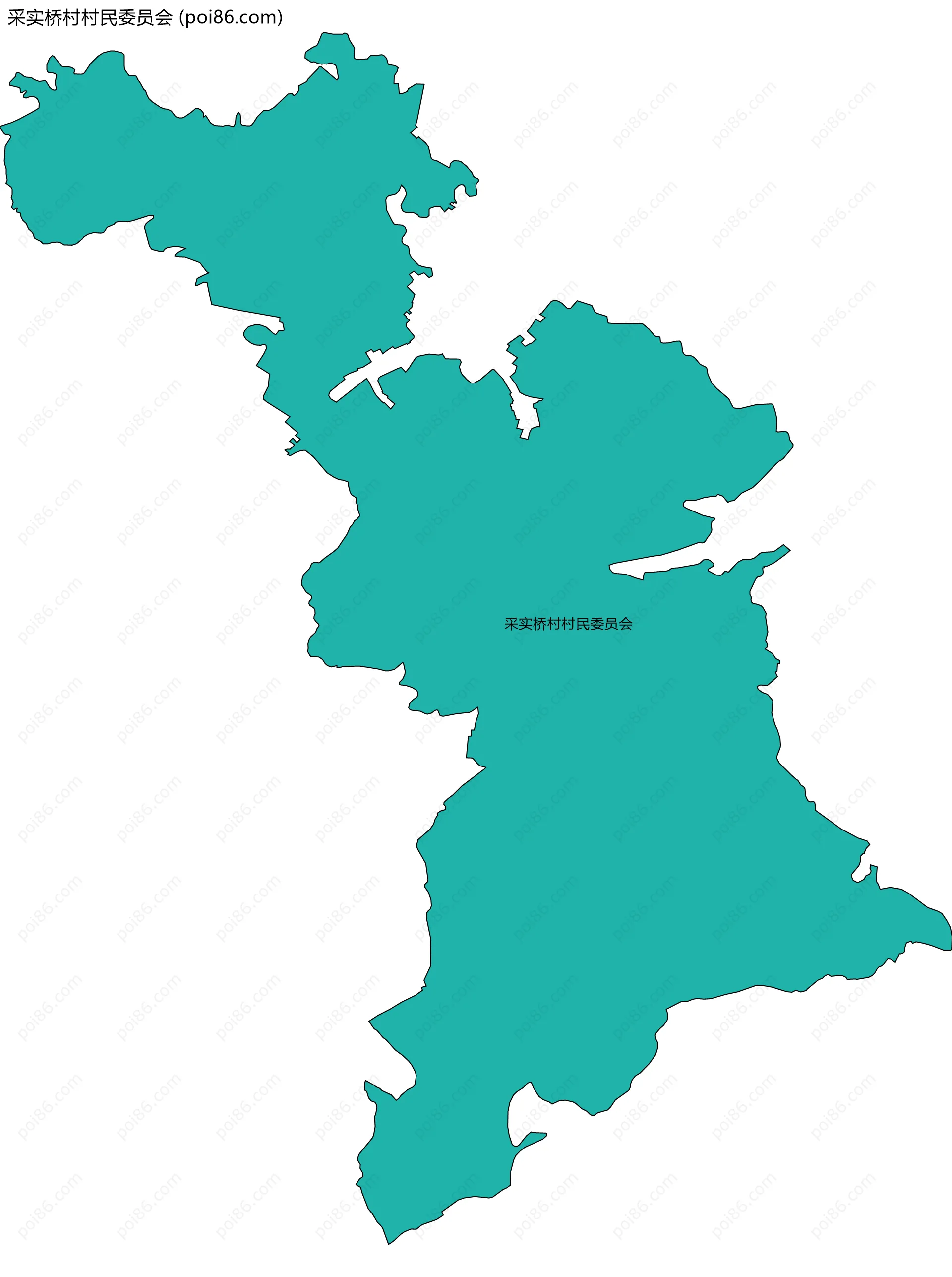 采实桥村村民委员会边界地图