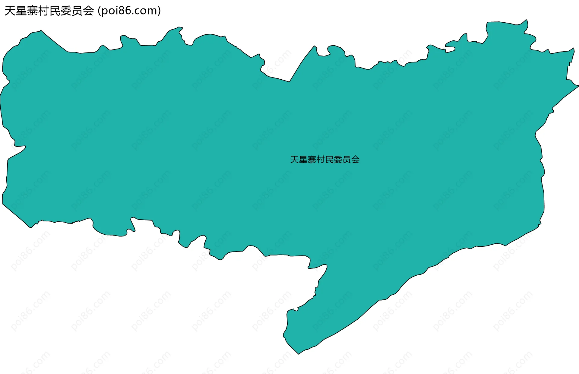 天星寨村民委员会边界地图