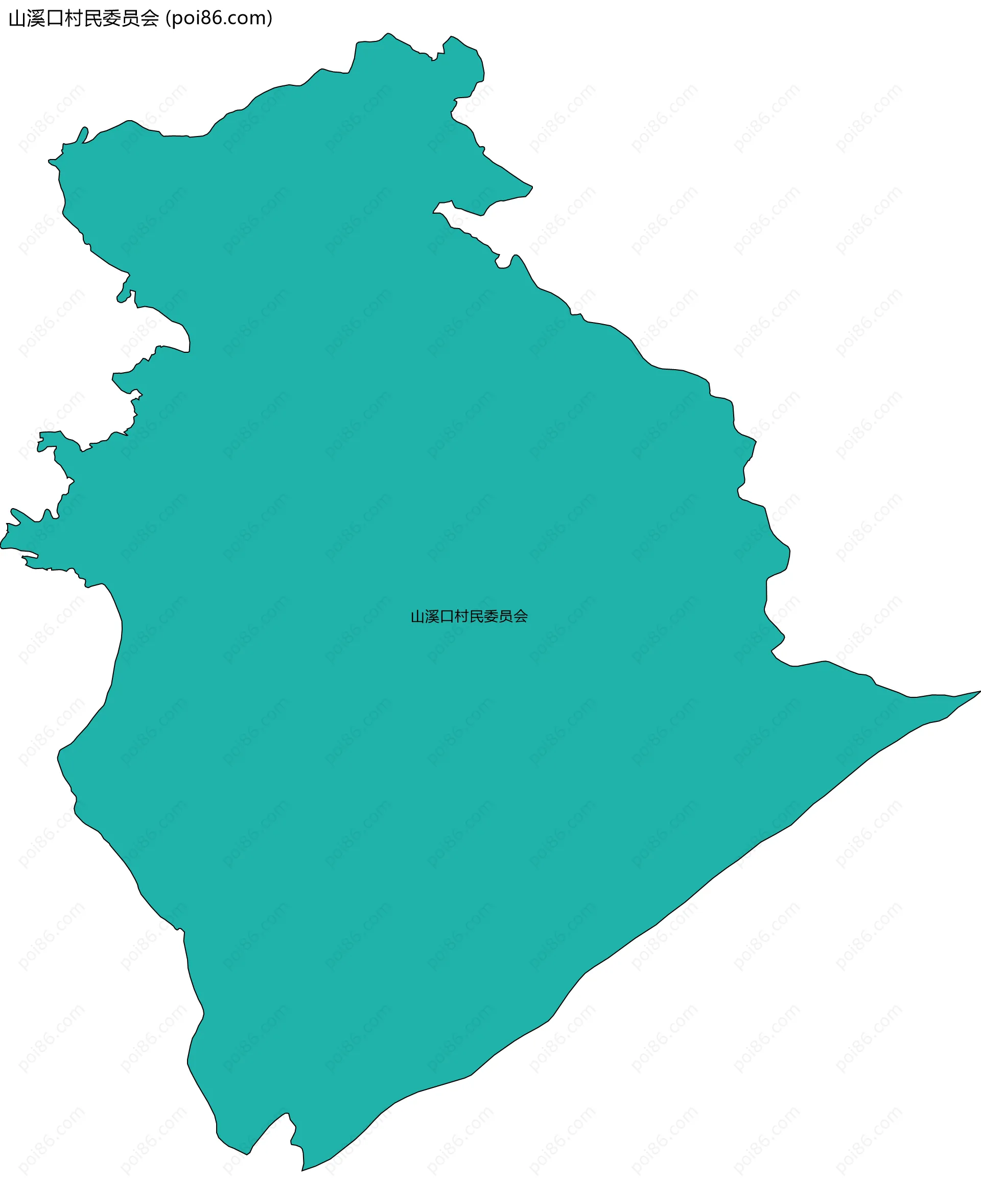 山溪口村民委员会边界地图