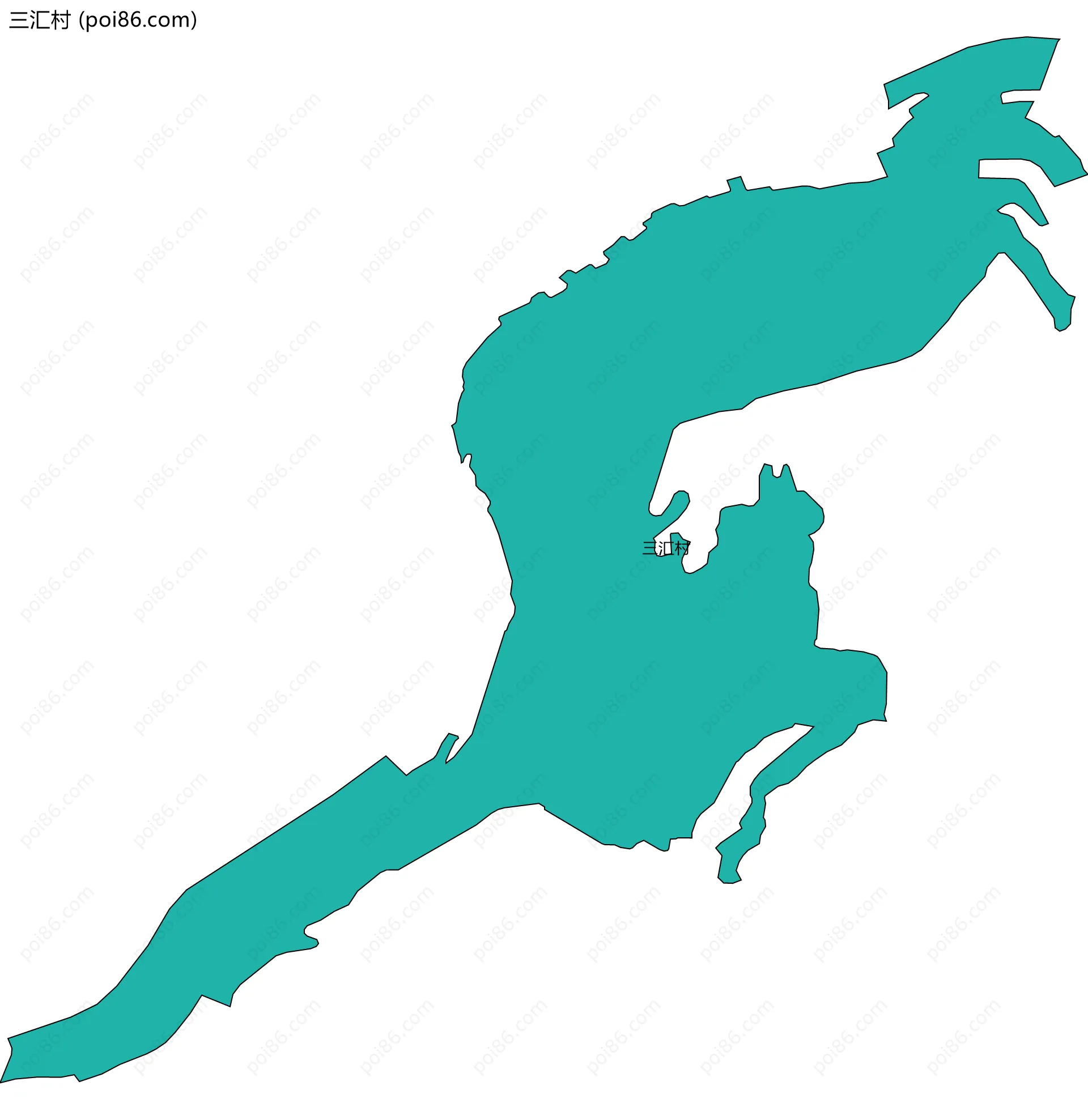 三汇村边界地图