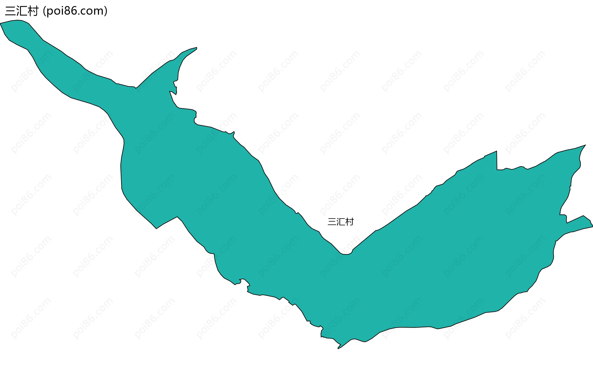 三汇村边界地图