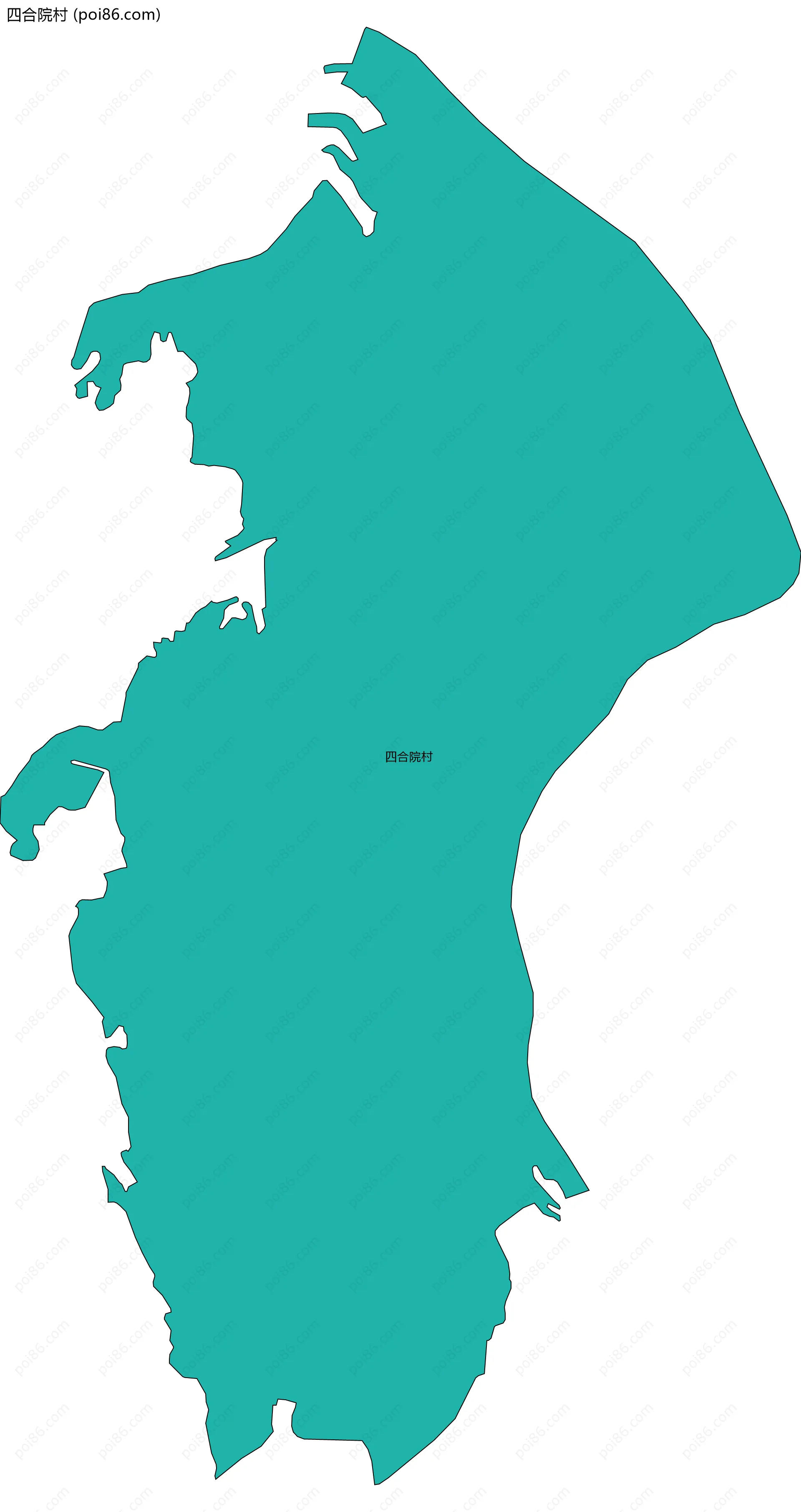 四合院村边界地图