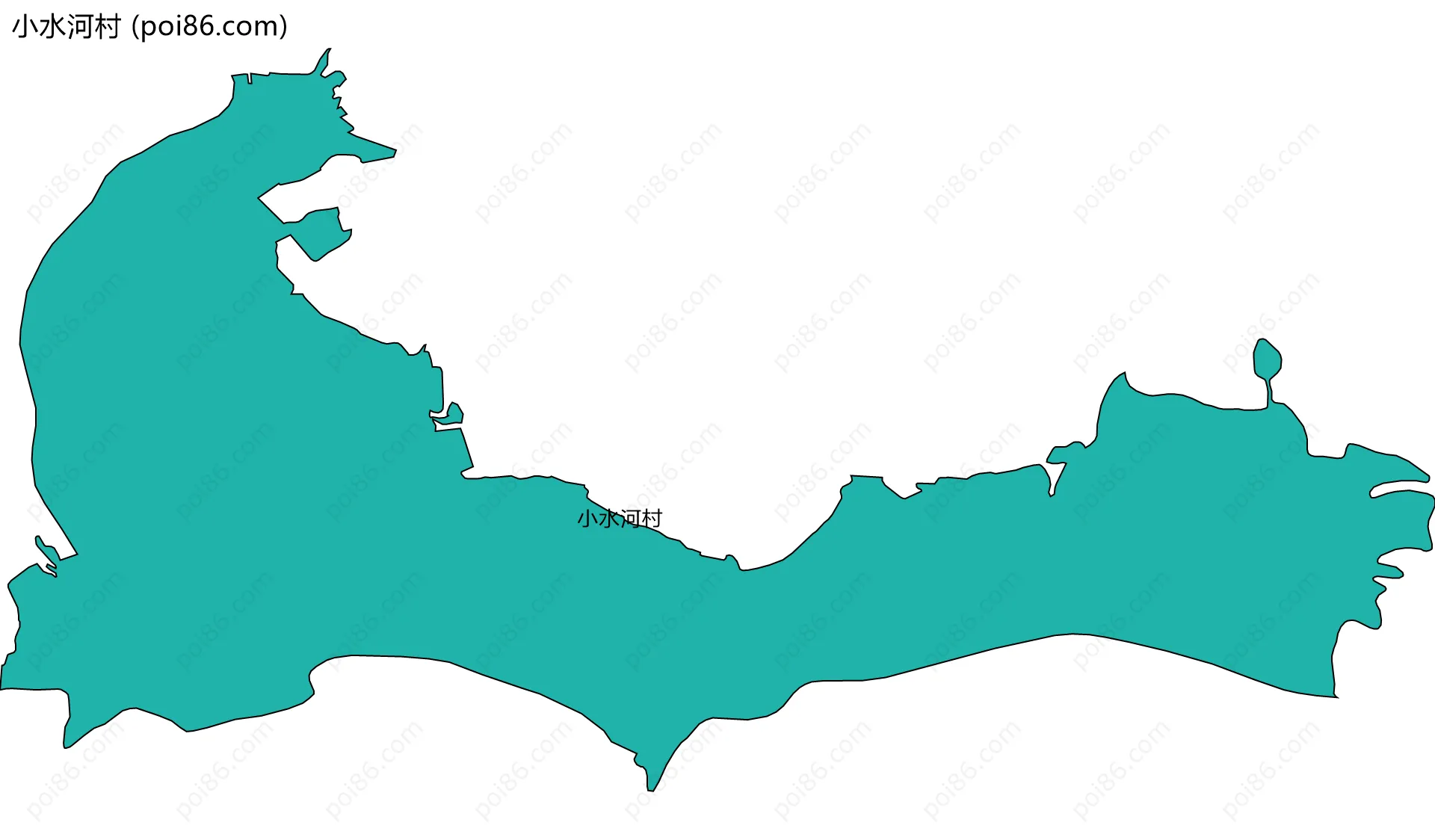 小水河村边界地图