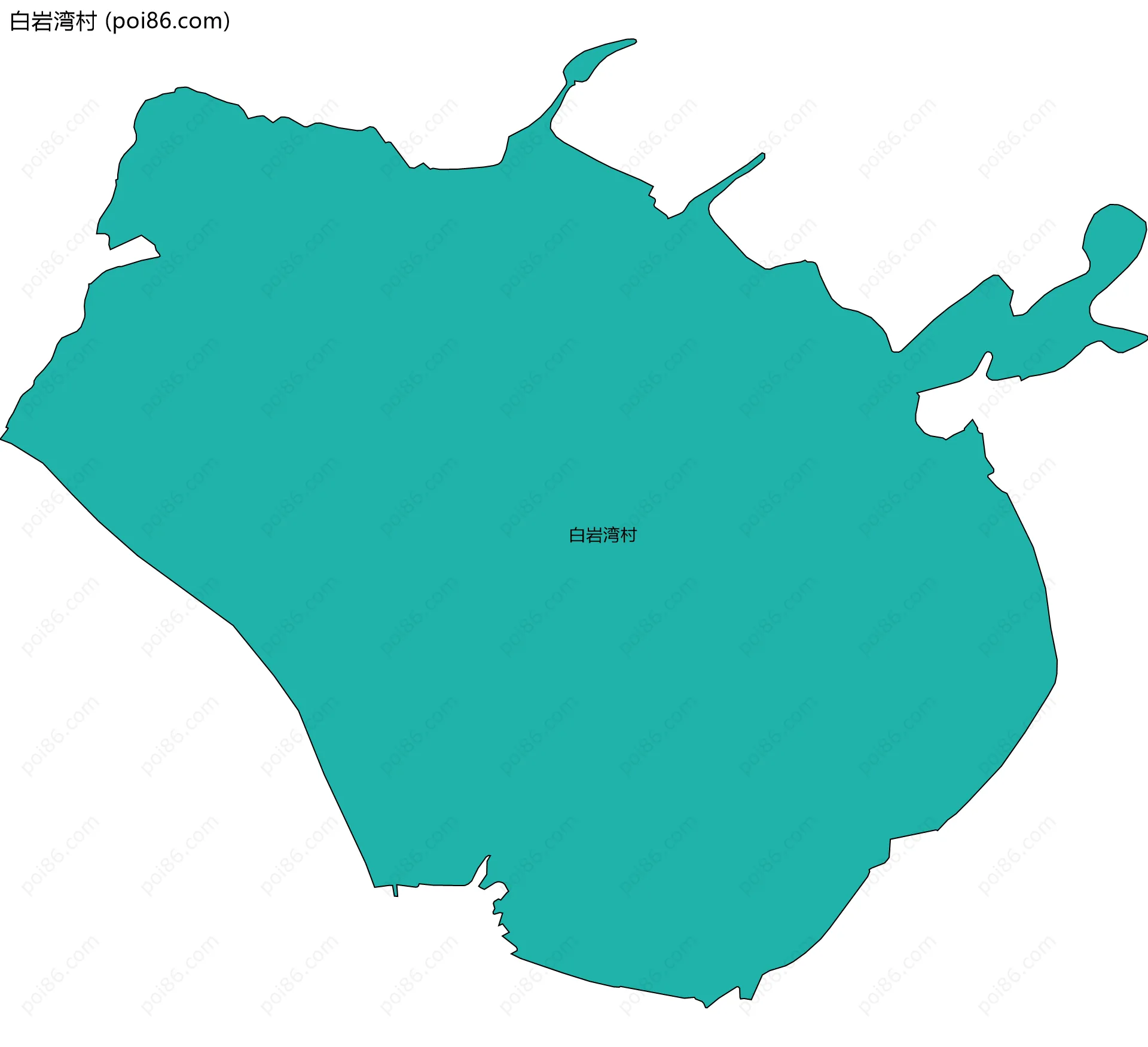 白岩湾村边界地图