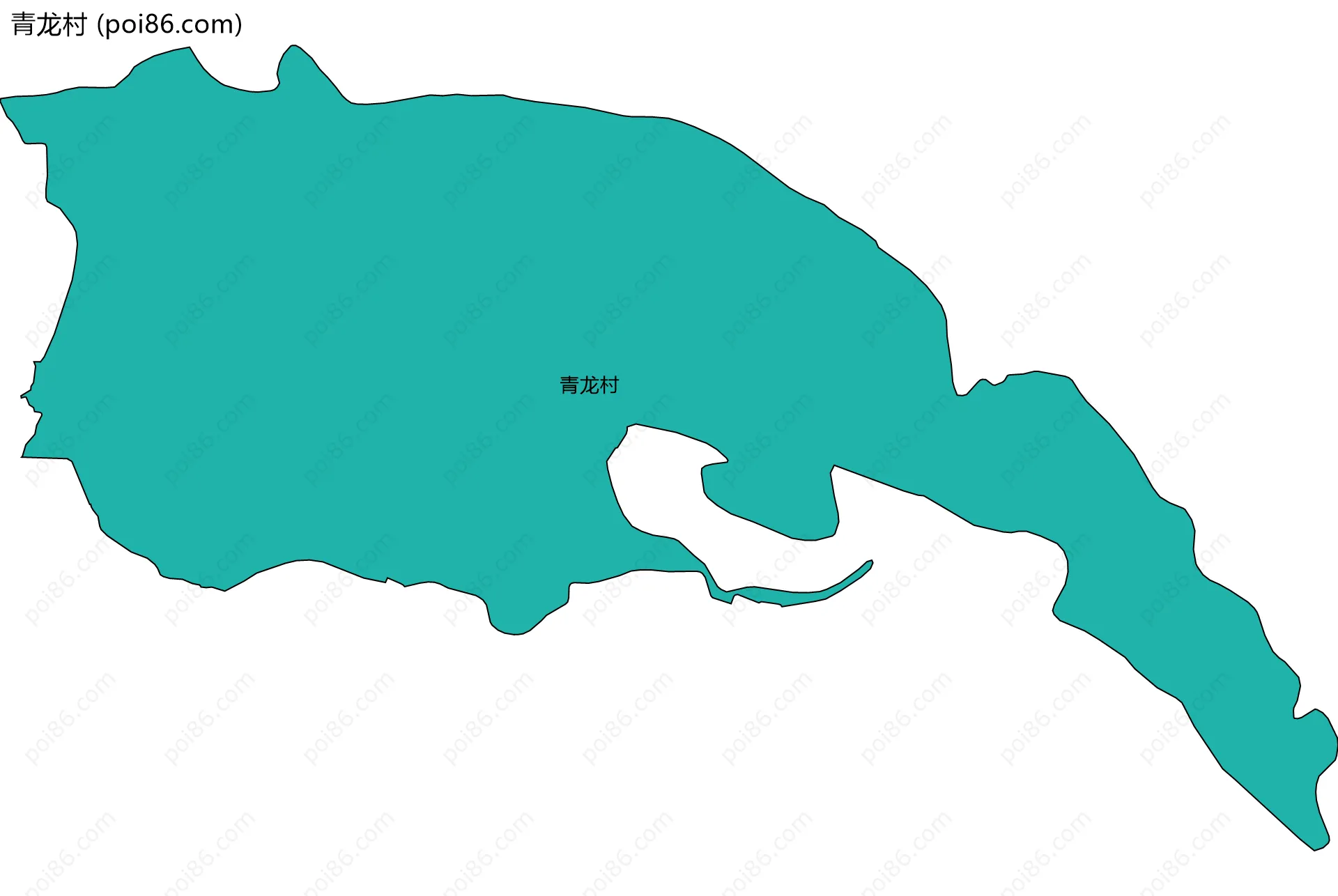 青龙村边界地图