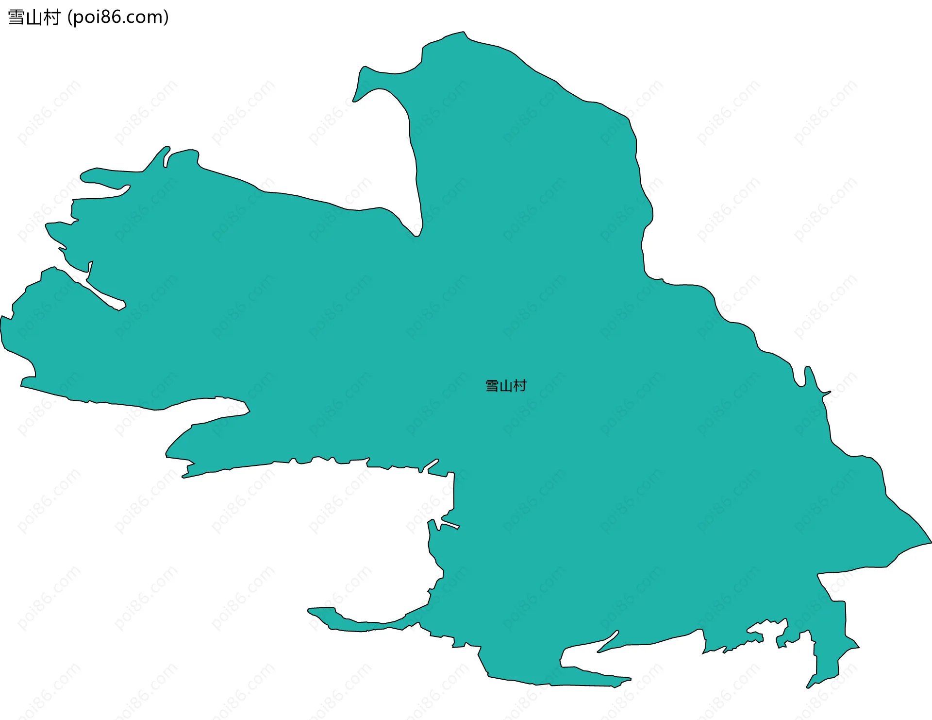 雪山村边界地图