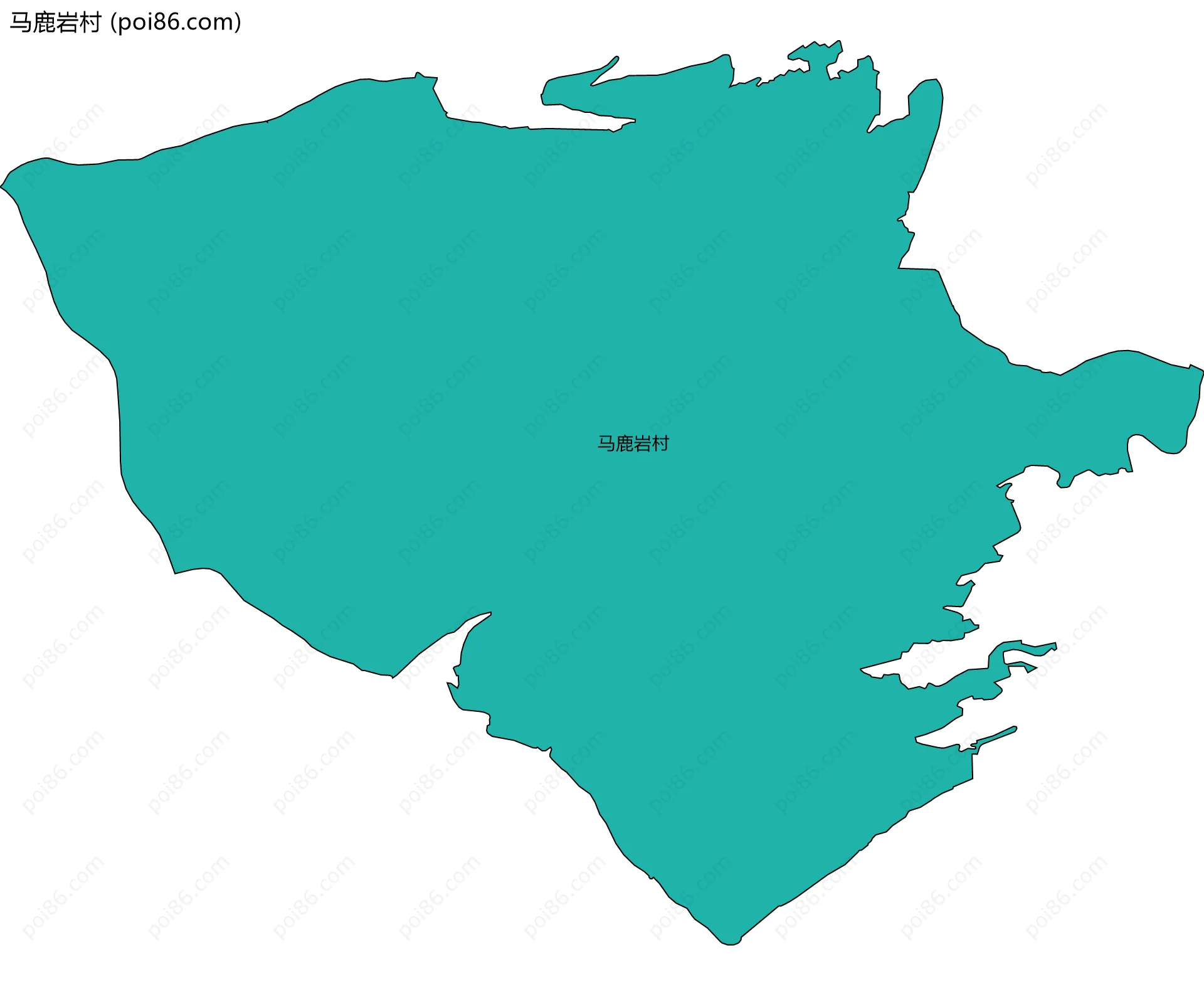 马鹿岩村边界地图