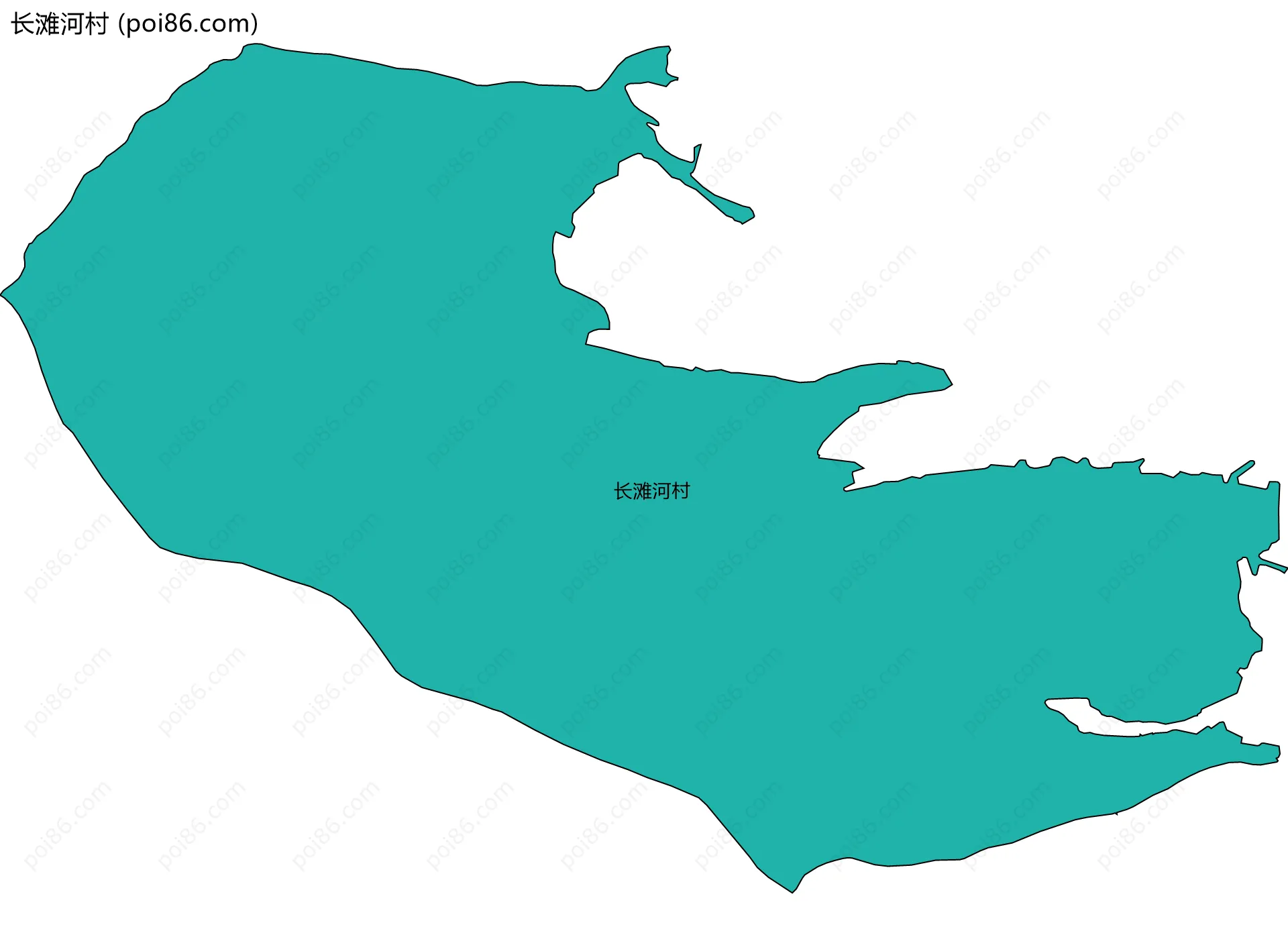 长滩河村边界地图