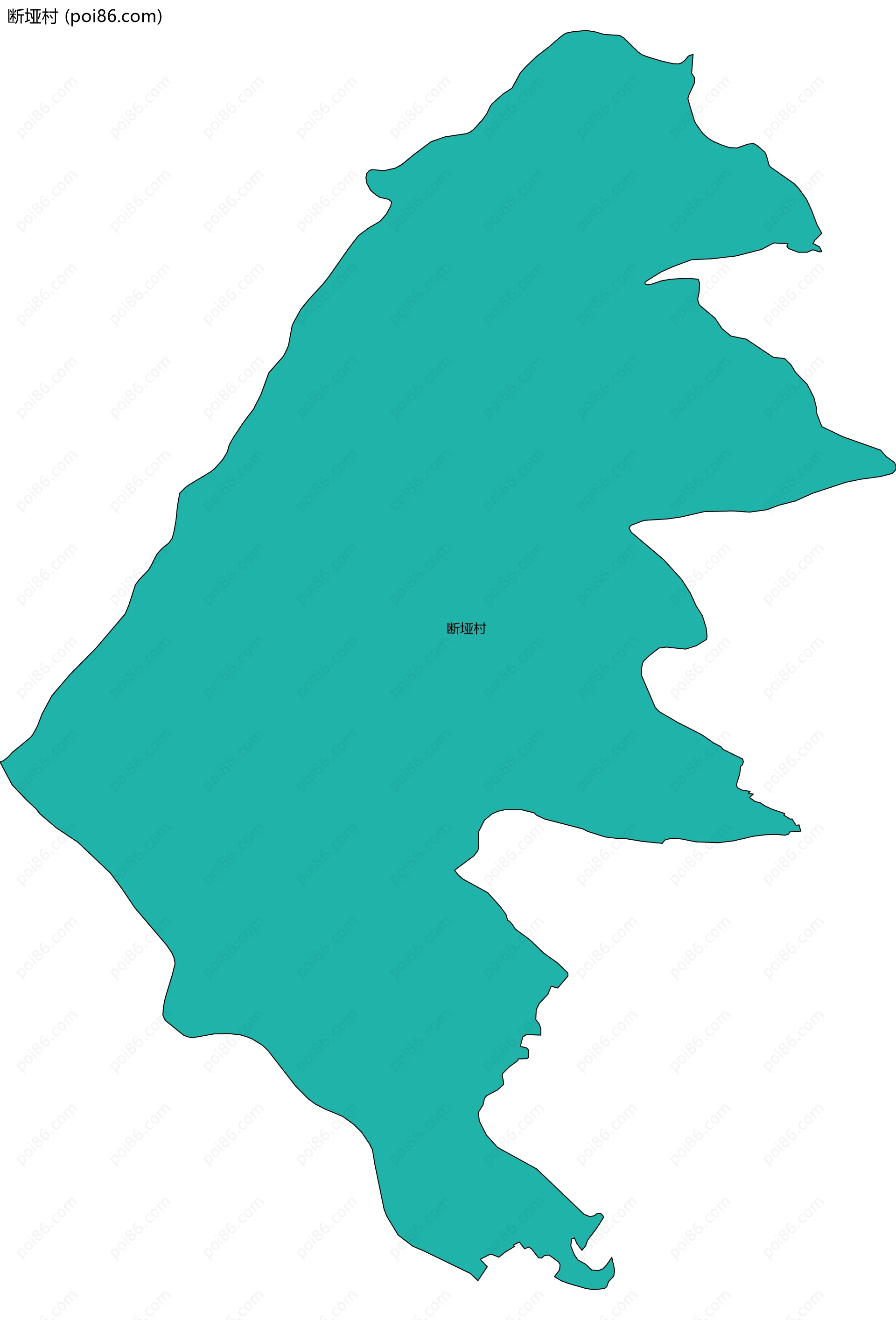 断垭村边界地图