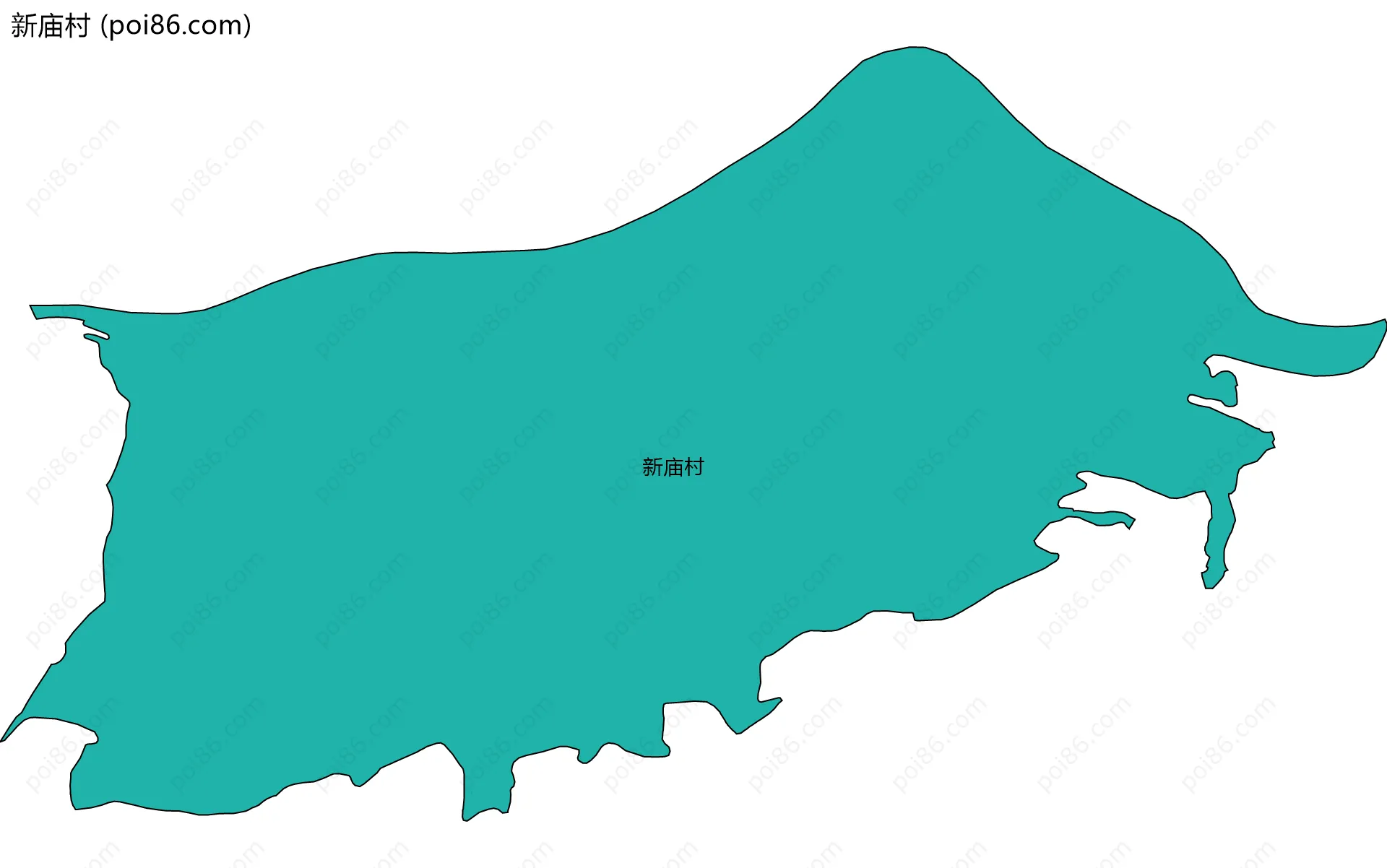 新庙村边界地图