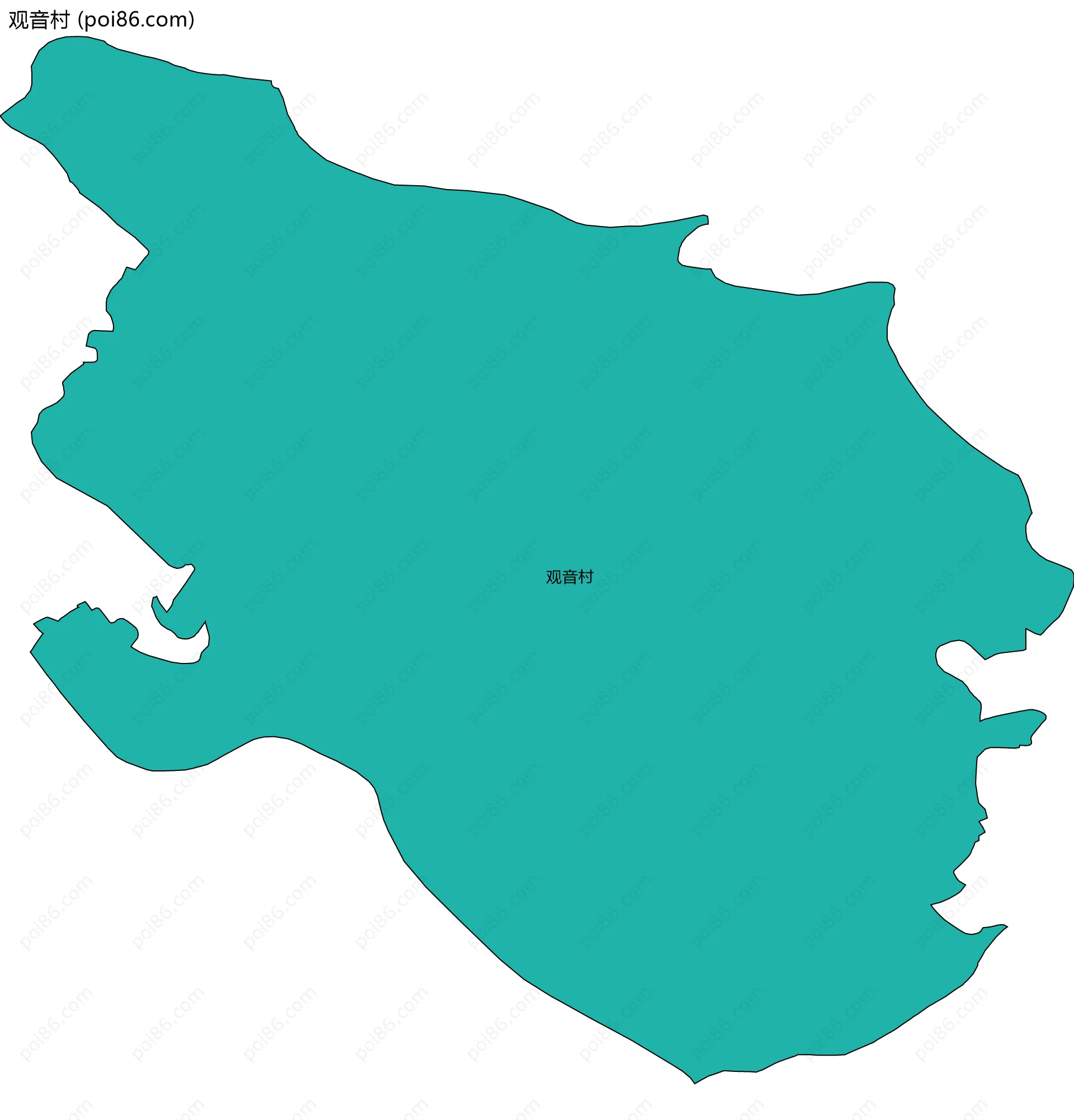 观音村边界地图