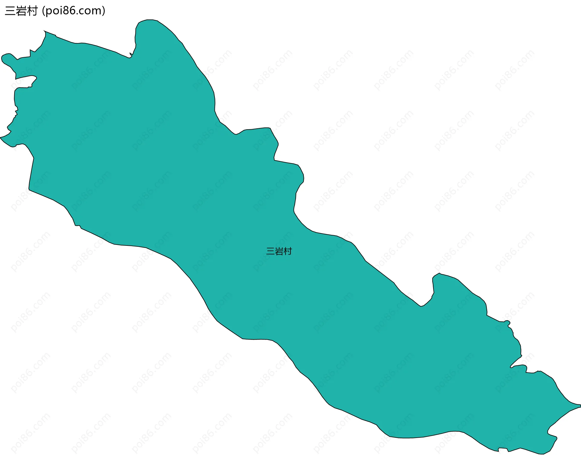 三岩村边界地图
