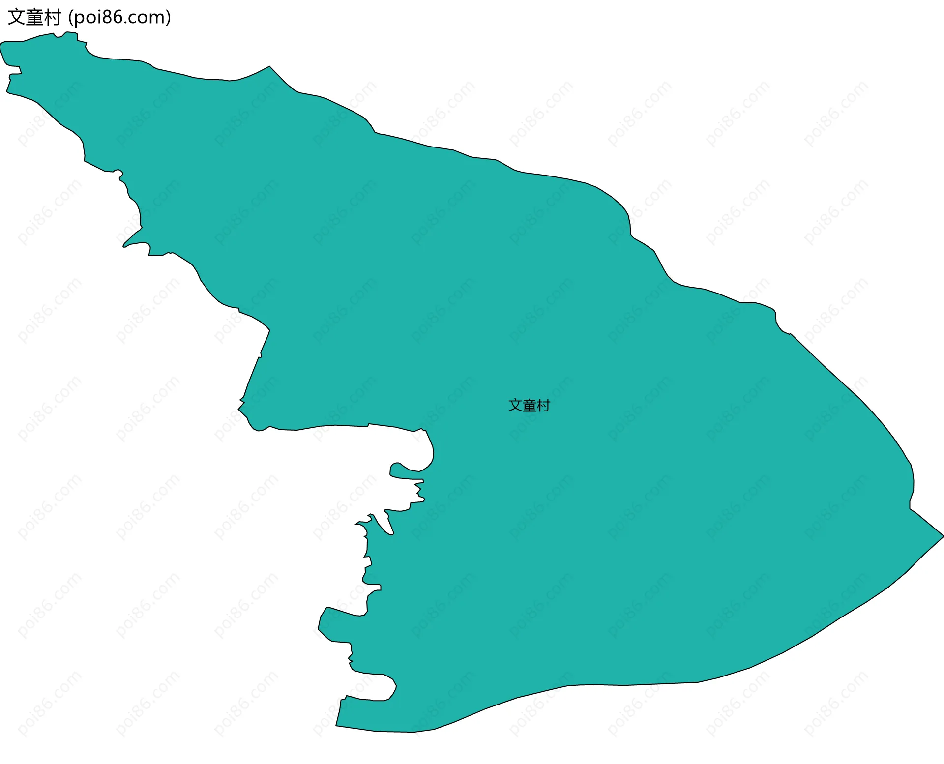 文童村边界地图