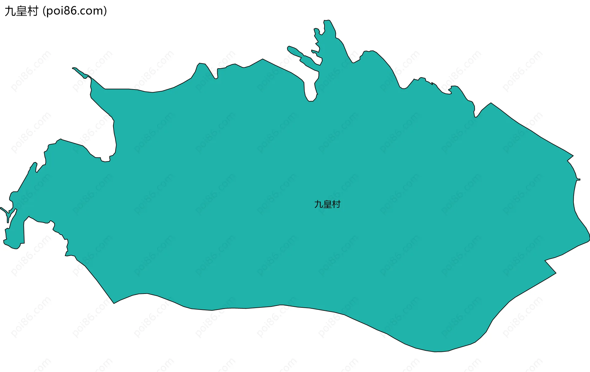 九皇村边界地图