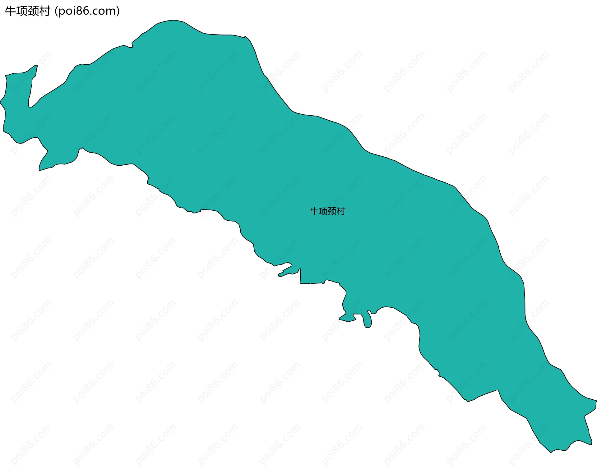 牛项颈村边界地图