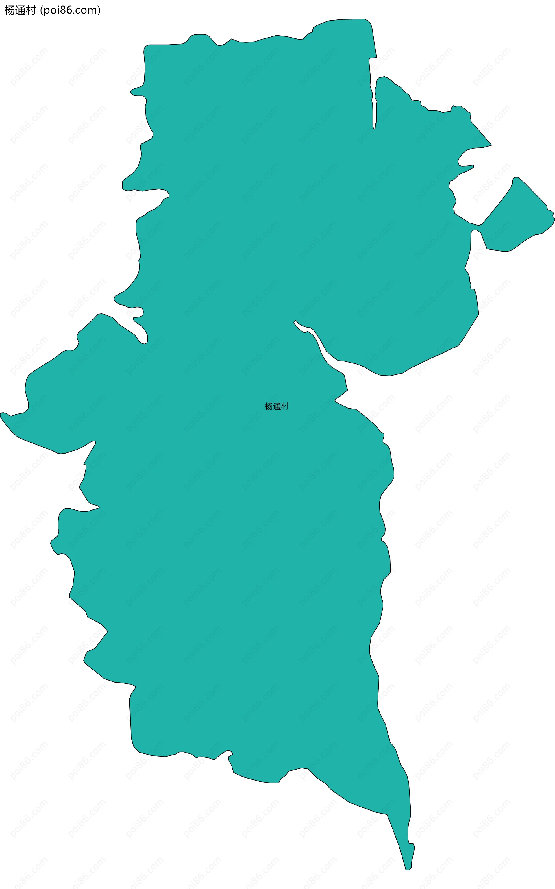 杨通村边界地图