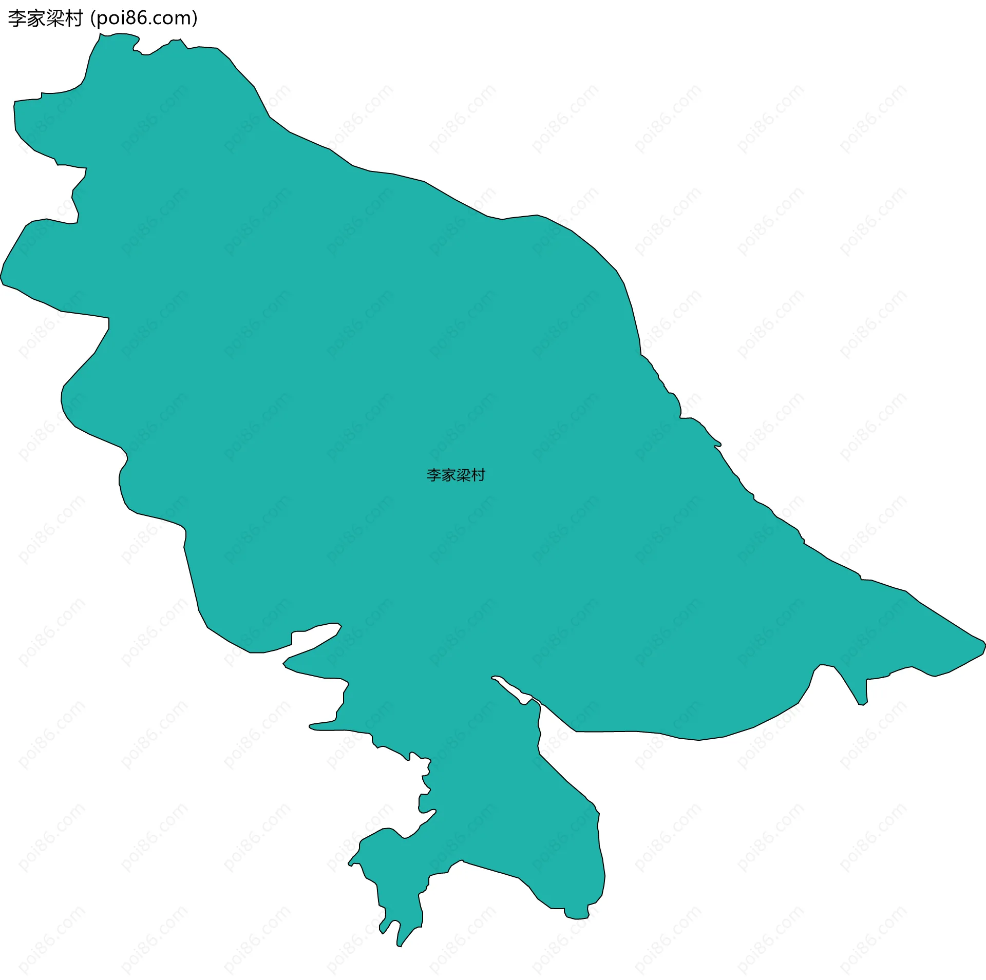李家梁村边界地图