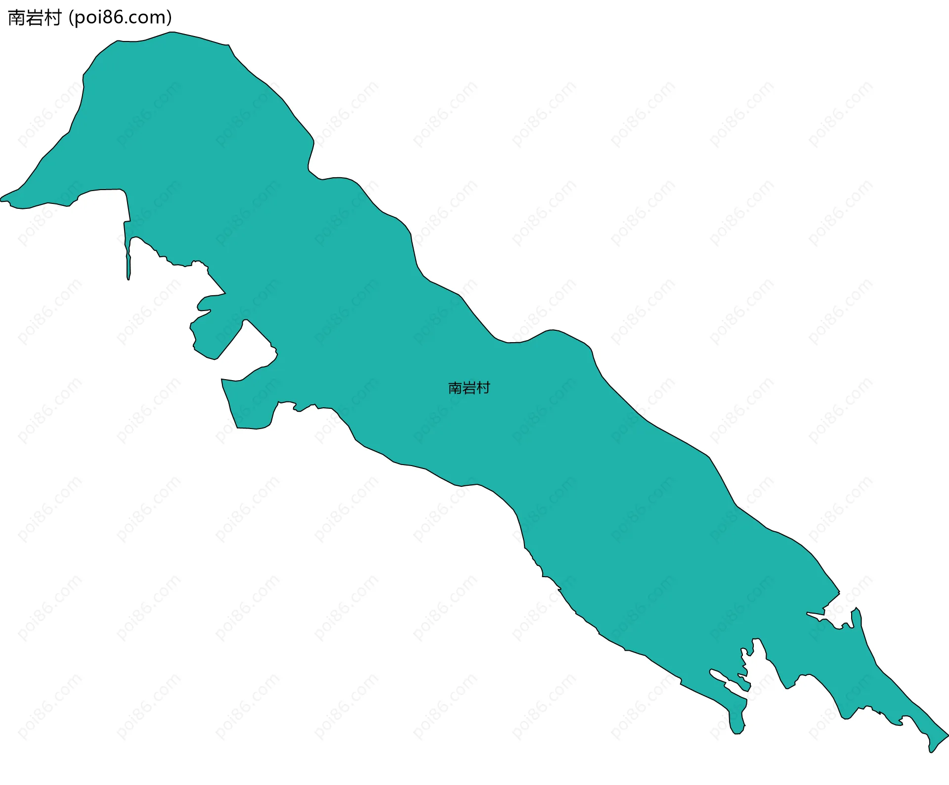 南岩村边界地图