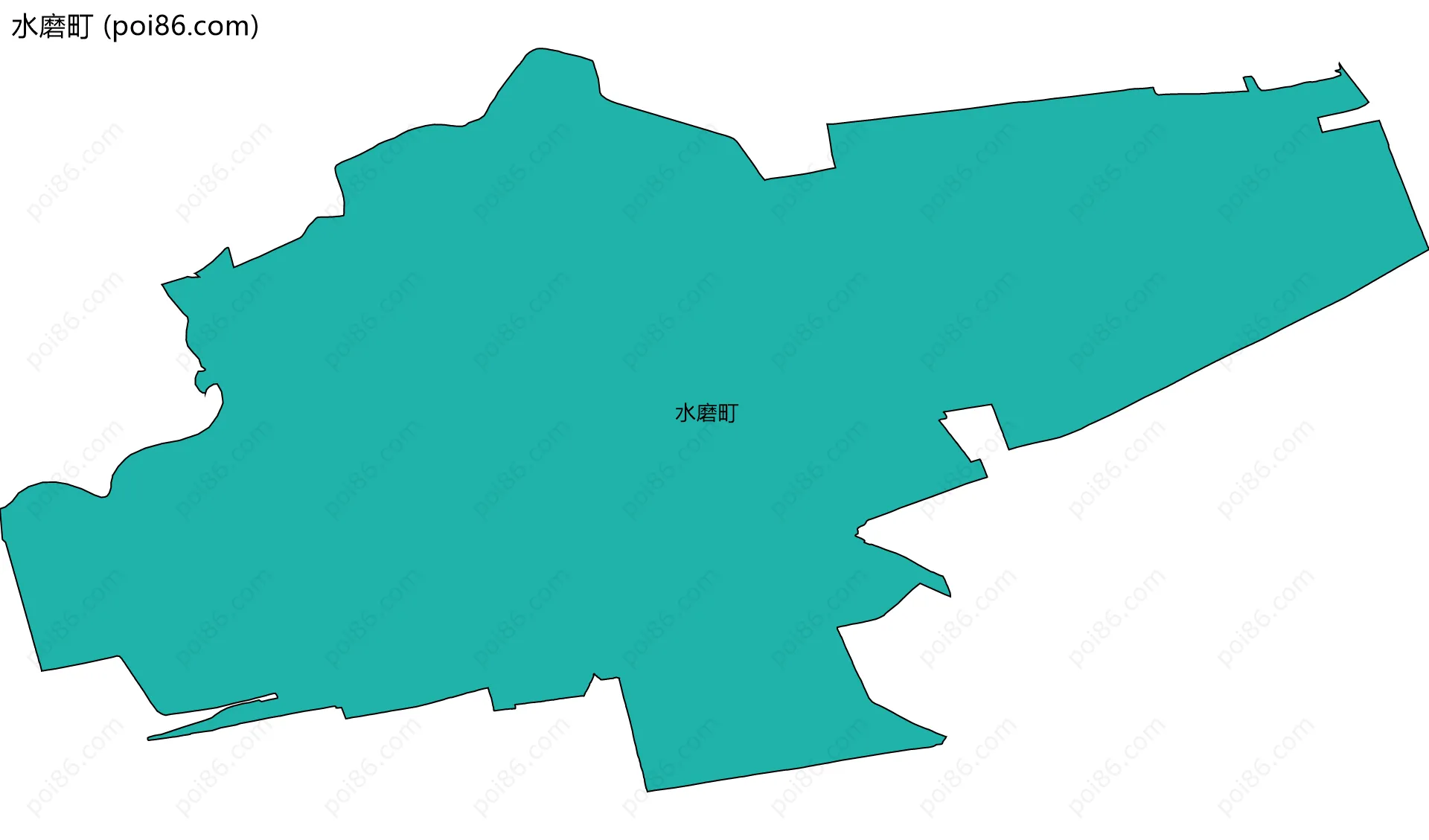 水磨町边界地图