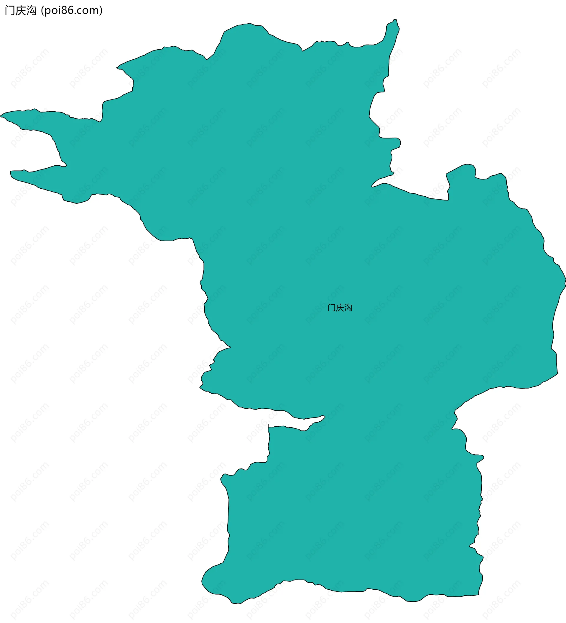 门庆沟边界地图