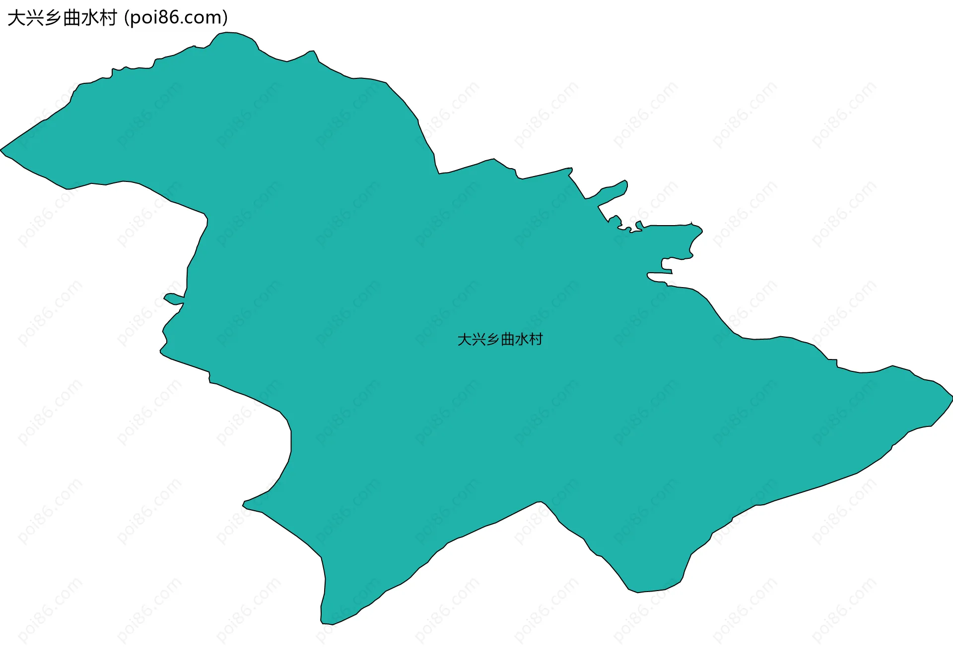 大兴乡曲水村边界地图