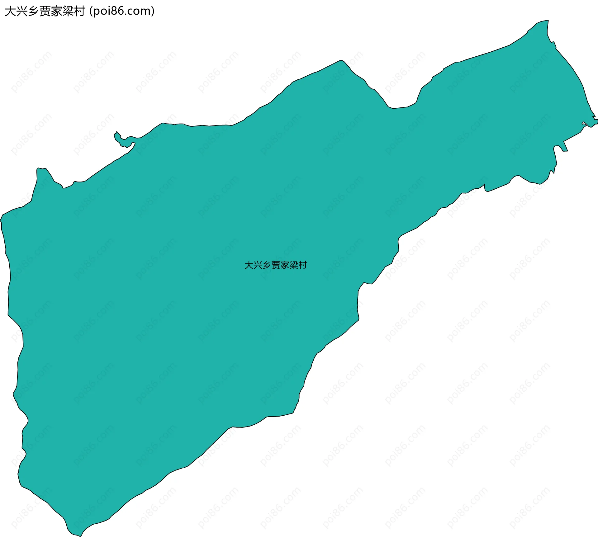 大兴乡贾家梁村边界地图