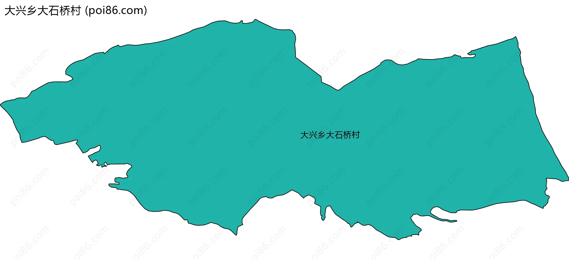 大兴乡大石桥村边界地图
