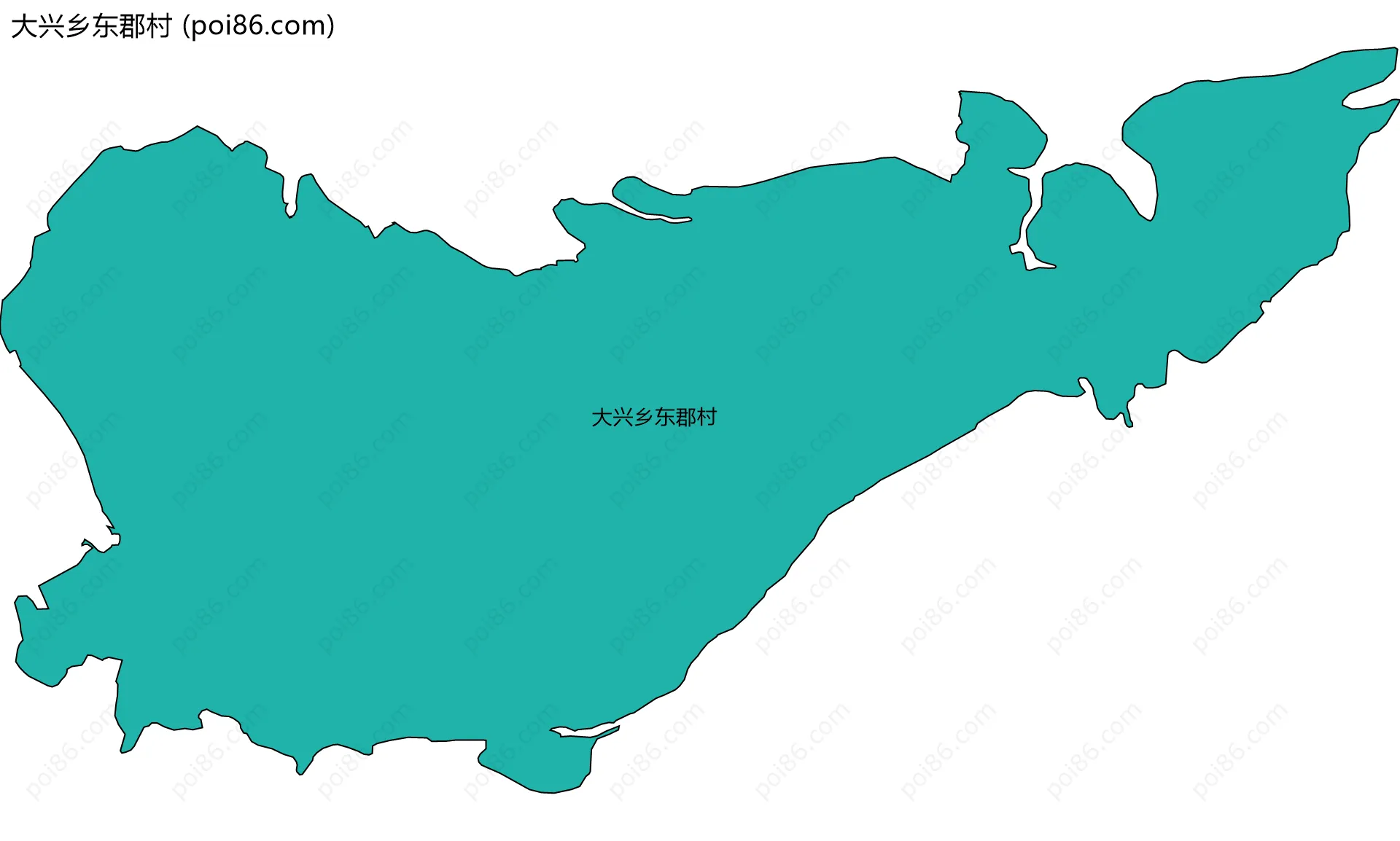 大兴乡东郡村边界地图