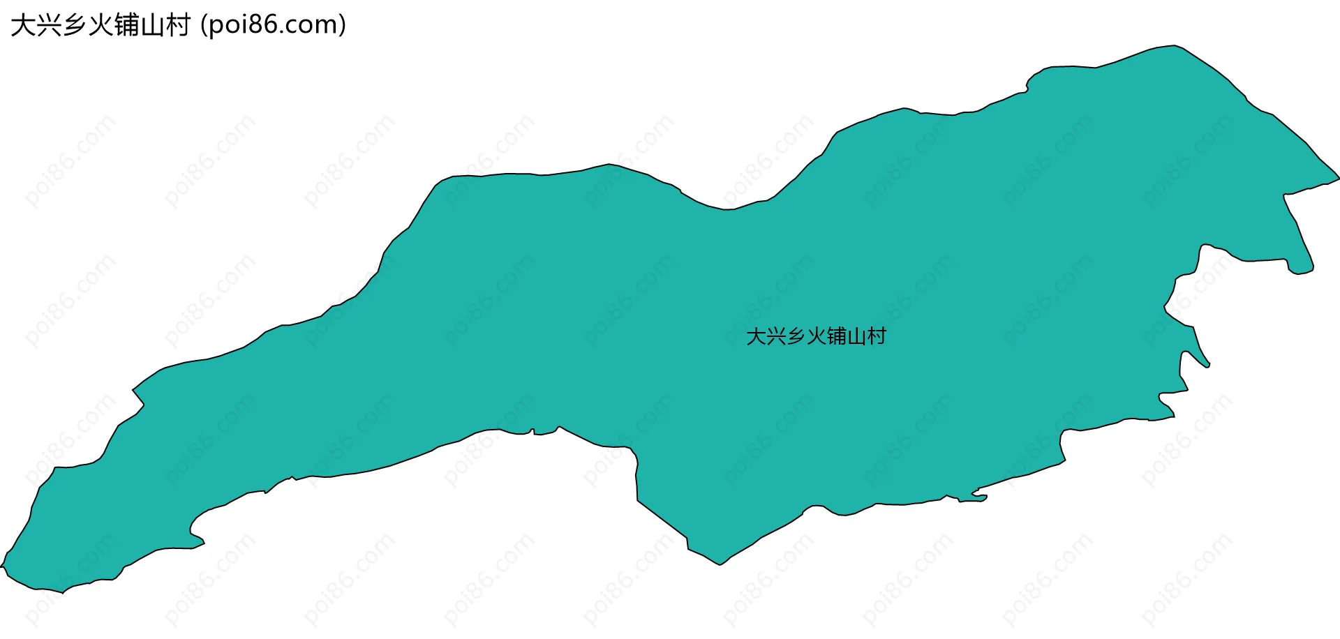 大兴乡火铺山村边界地图