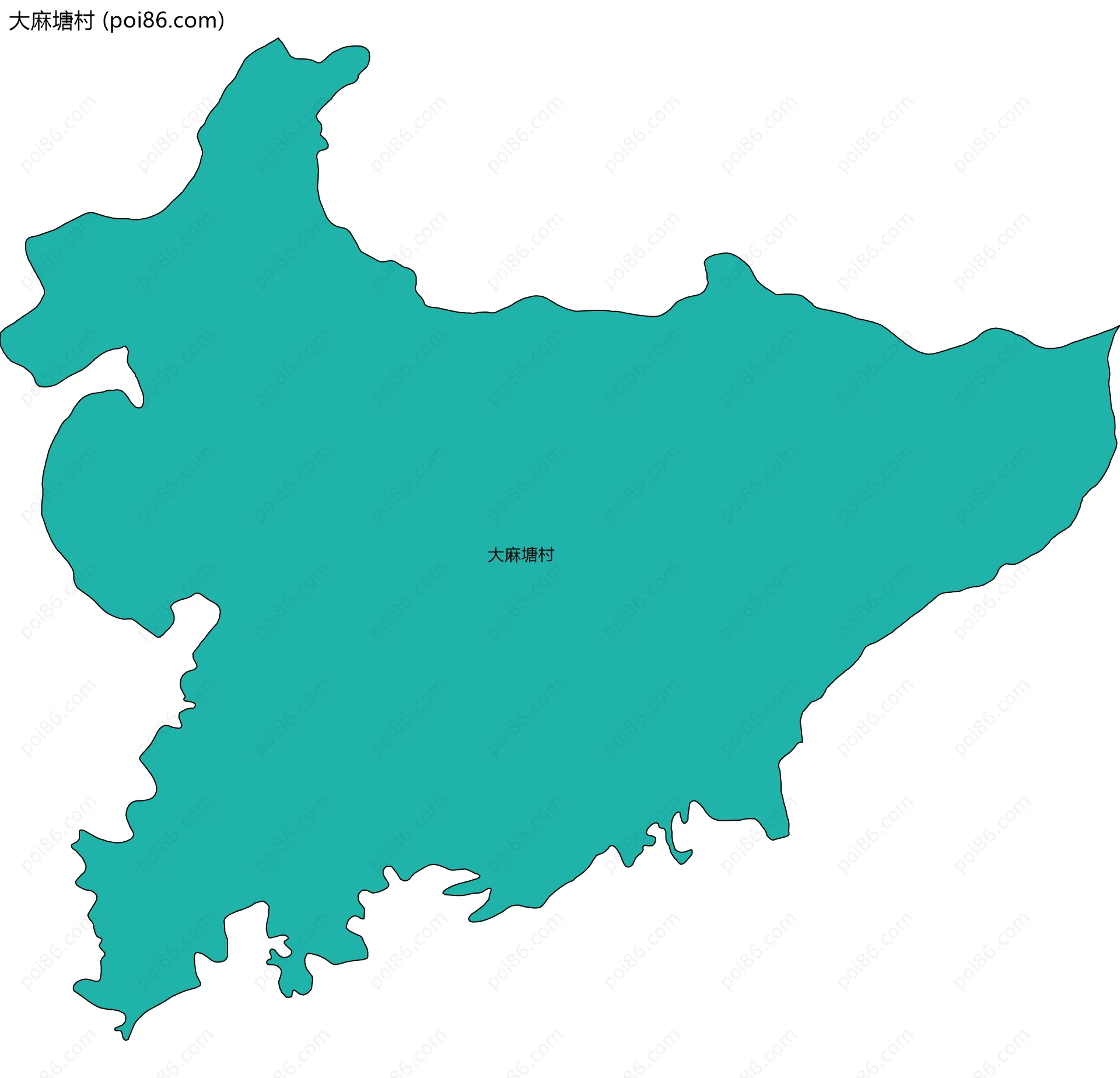 大麻塘村边界地图