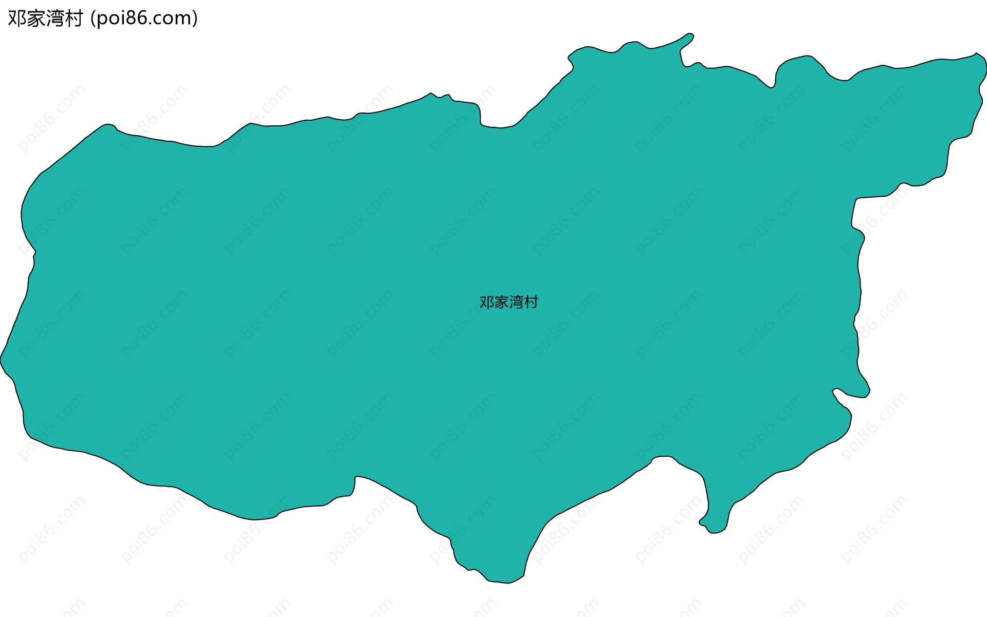 邓家湾村边界地图
