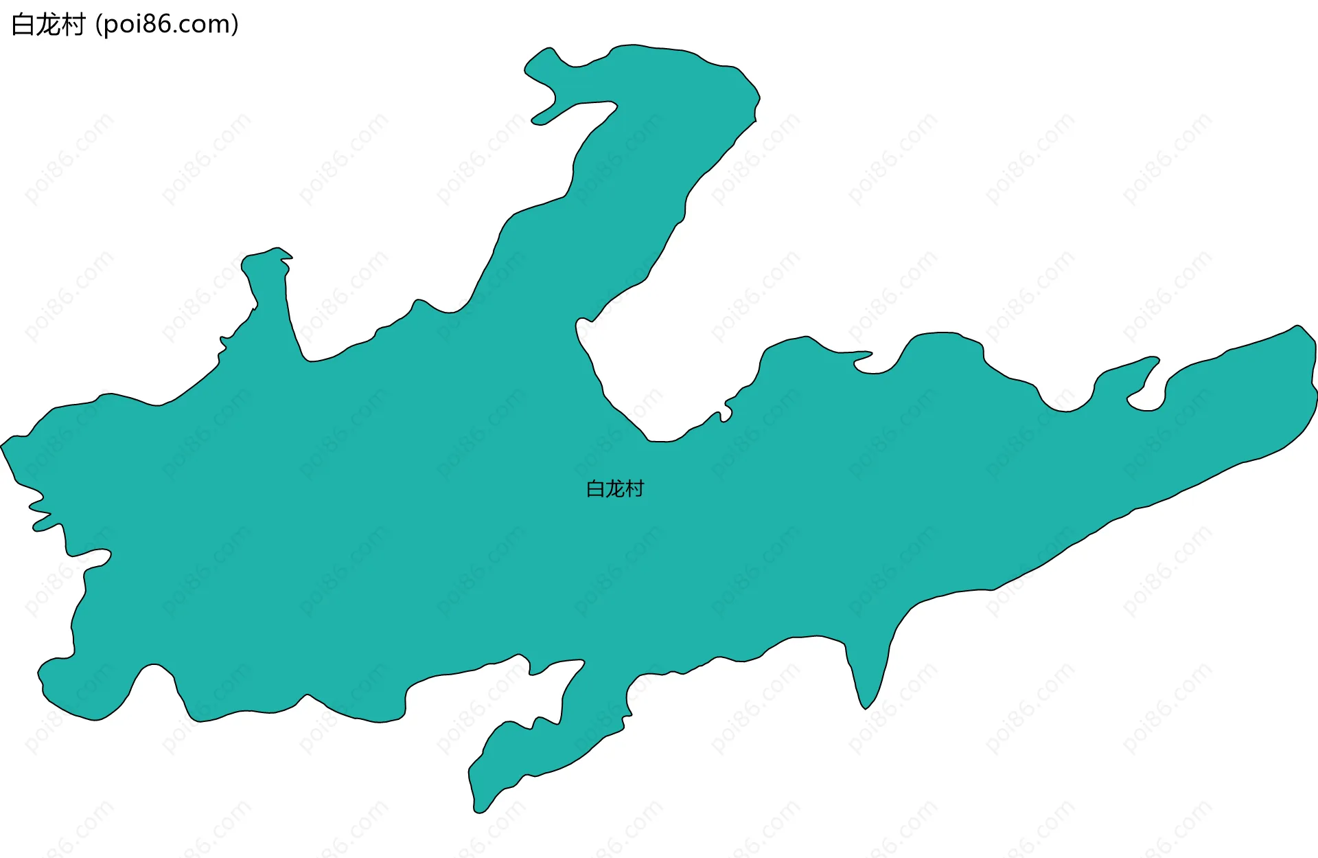 白龙村边界地图