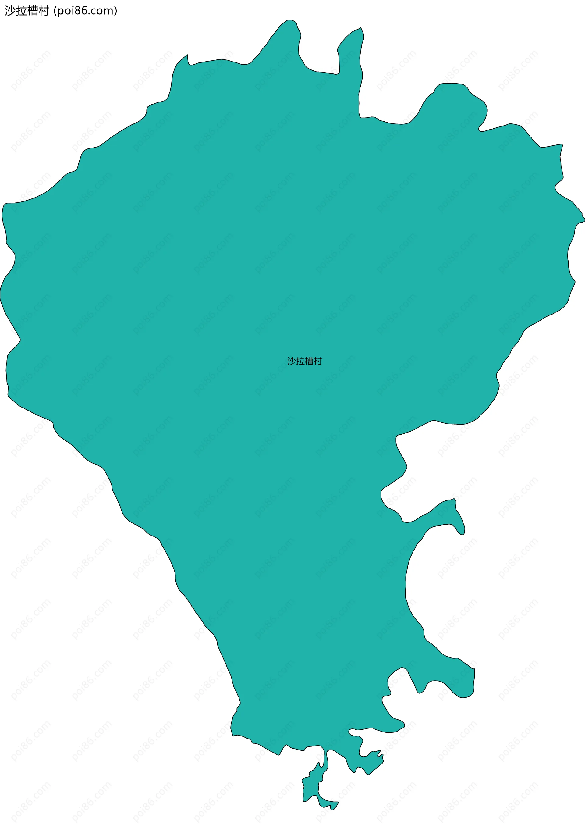 沙拉槽村边界地图