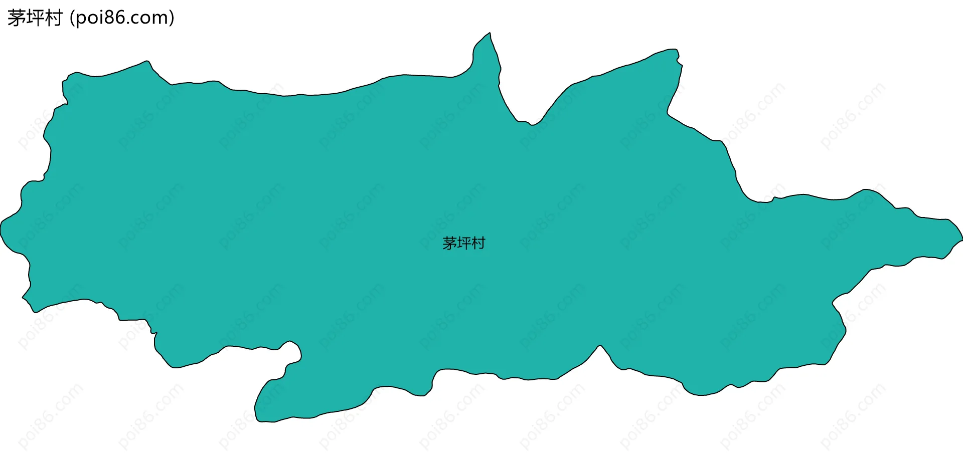 茅坪村边界地图