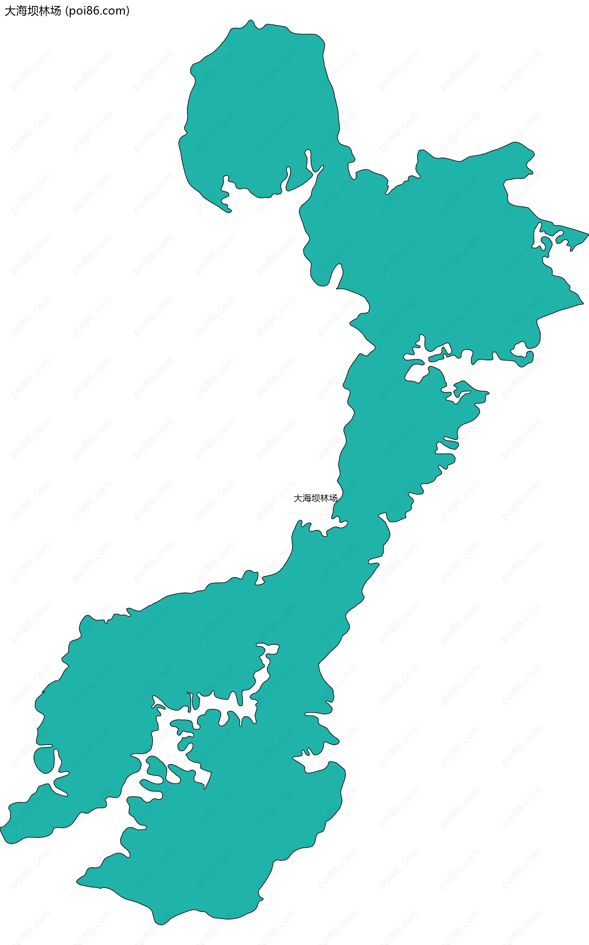 大海坝林场边界地图