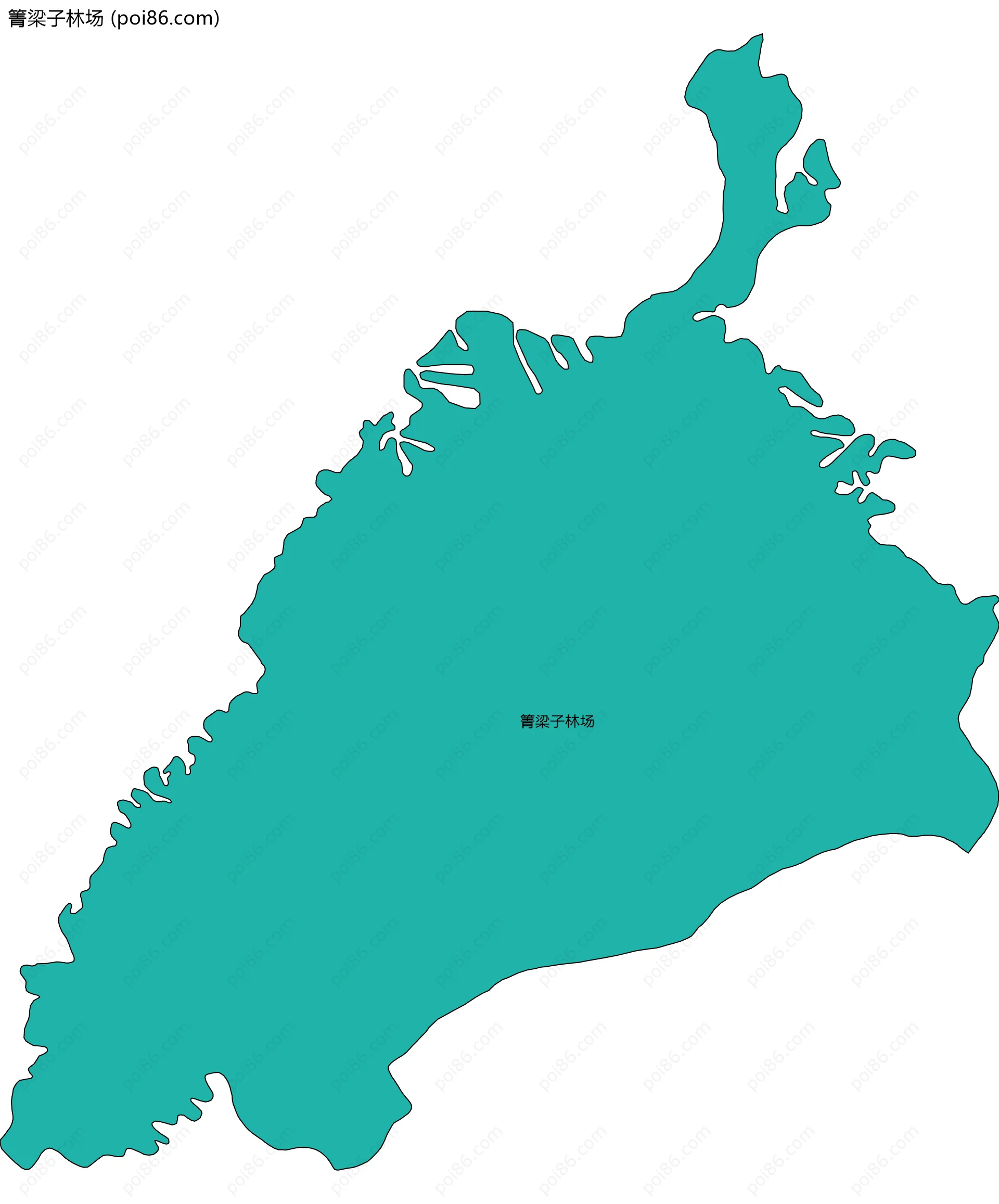 箐梁子林场边界地图