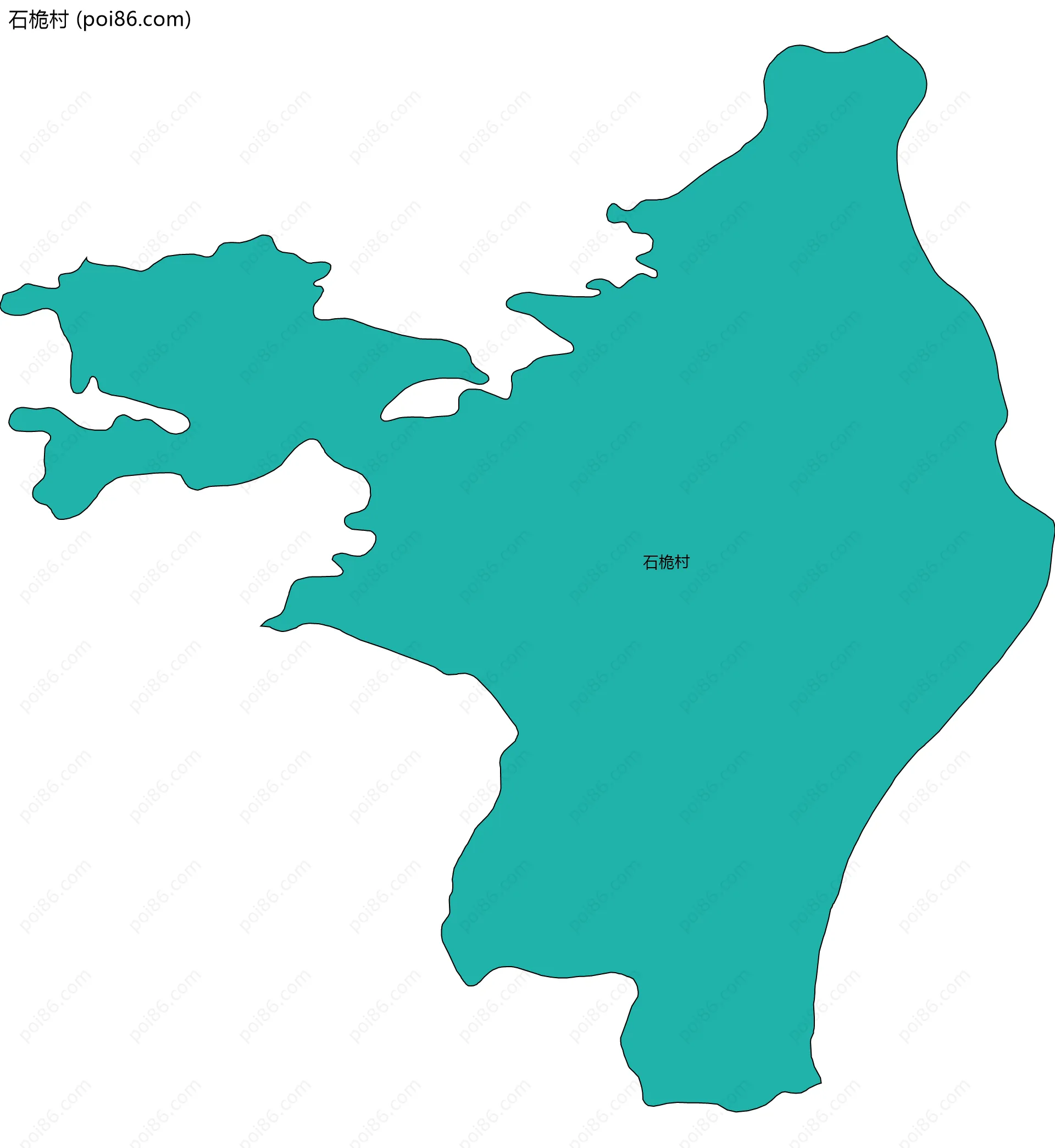 石桅村边界地图