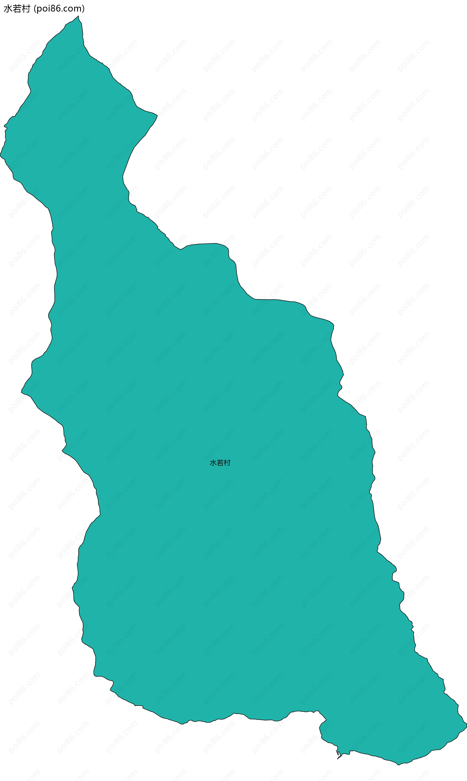 水若村边界地图
