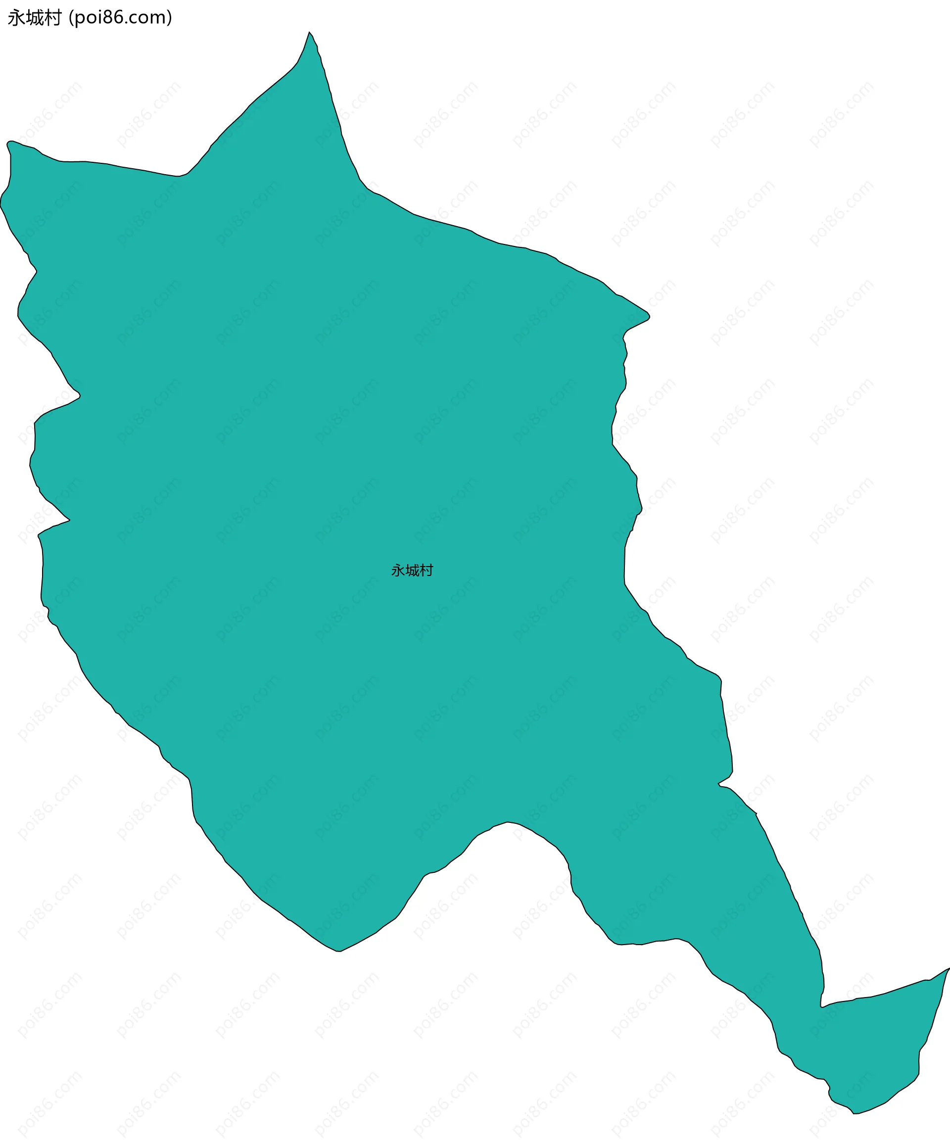 永城村边界地图
