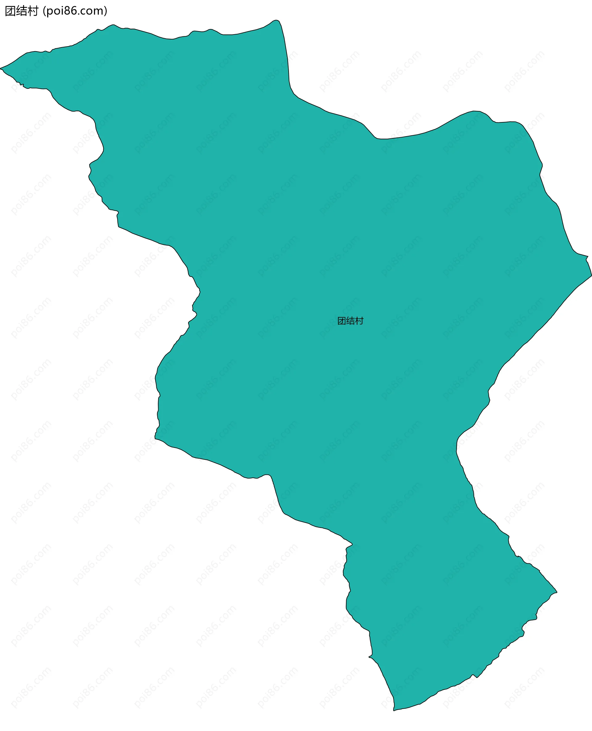 团结村边界地图