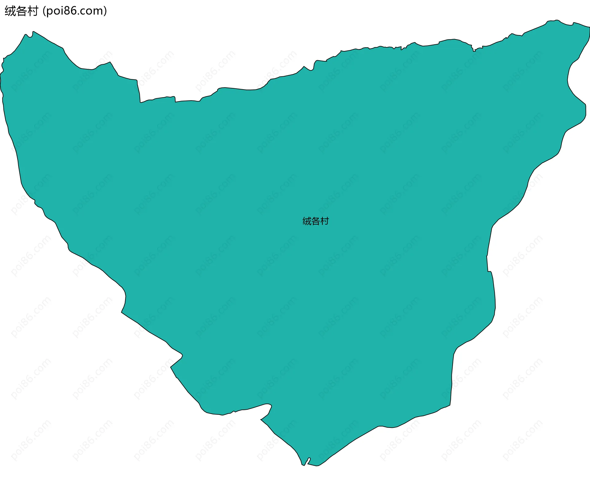 绒各村边界地图