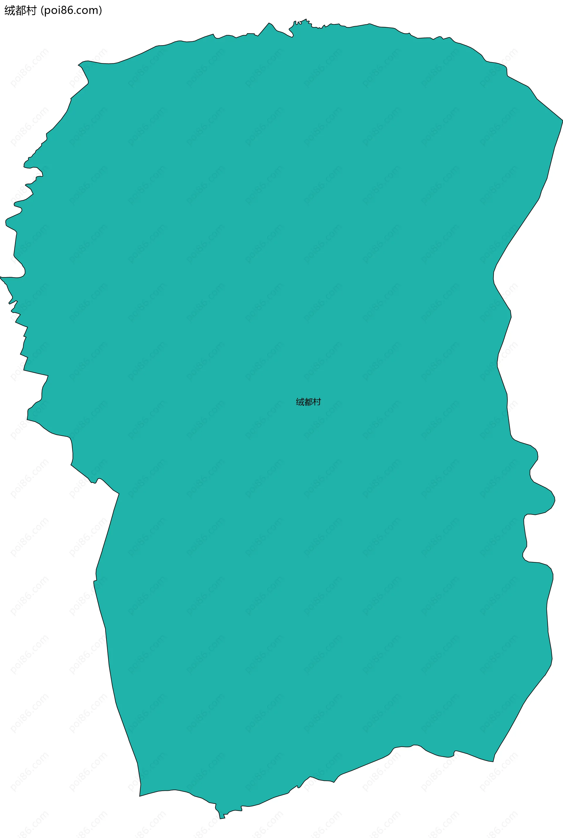 绒都村边界地图