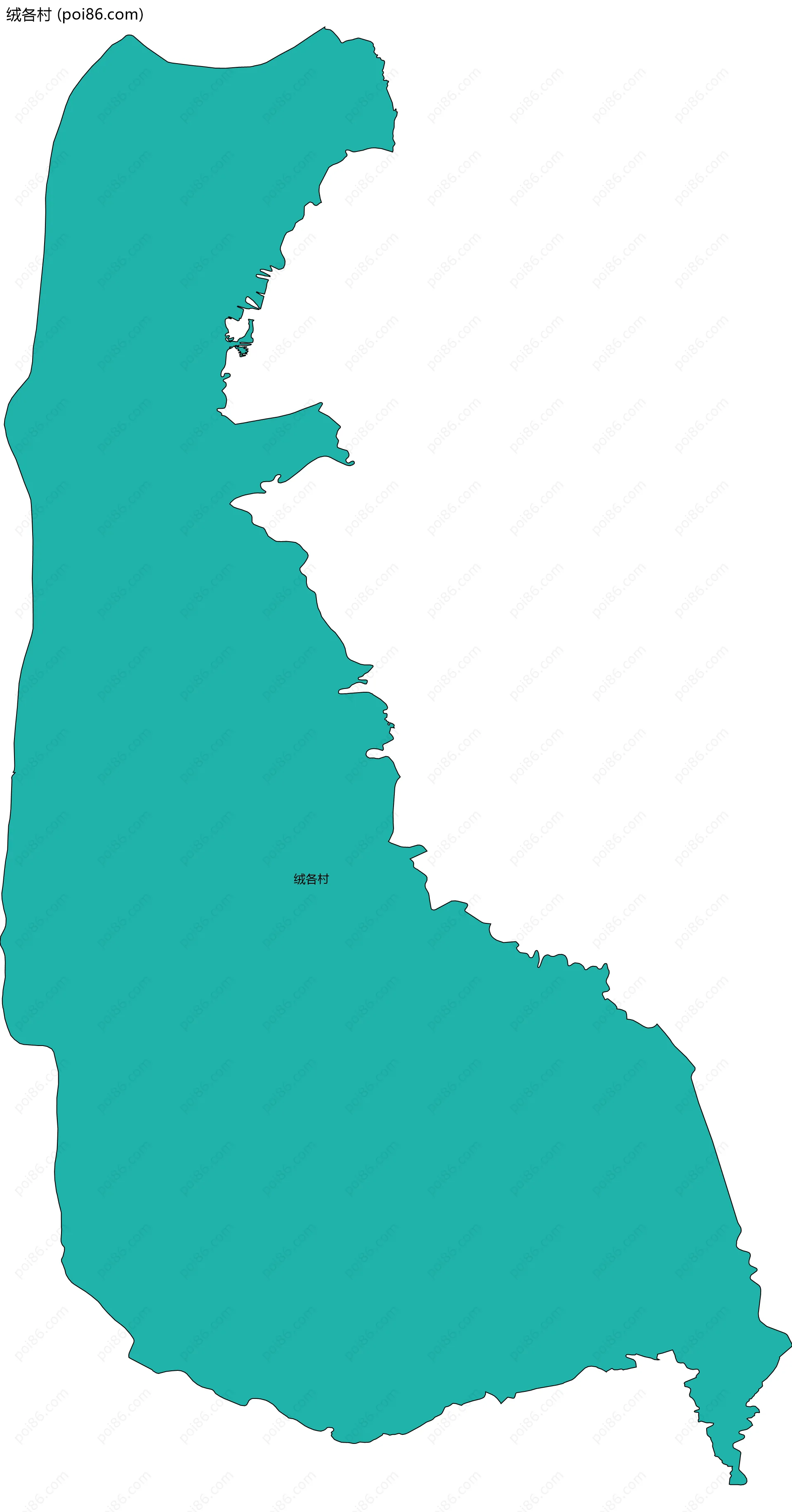 绒各村边界地图