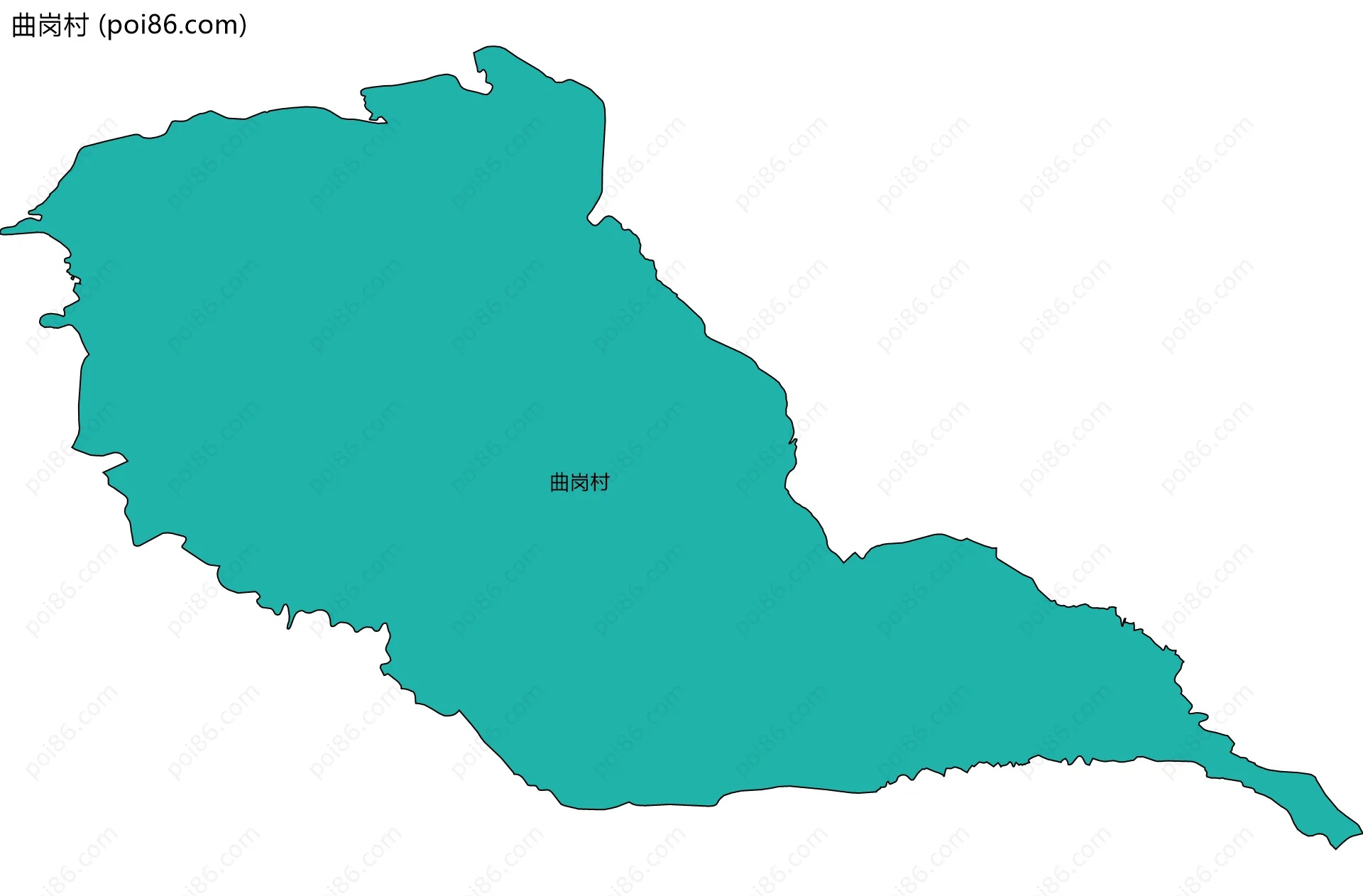 曲岗村边界地图