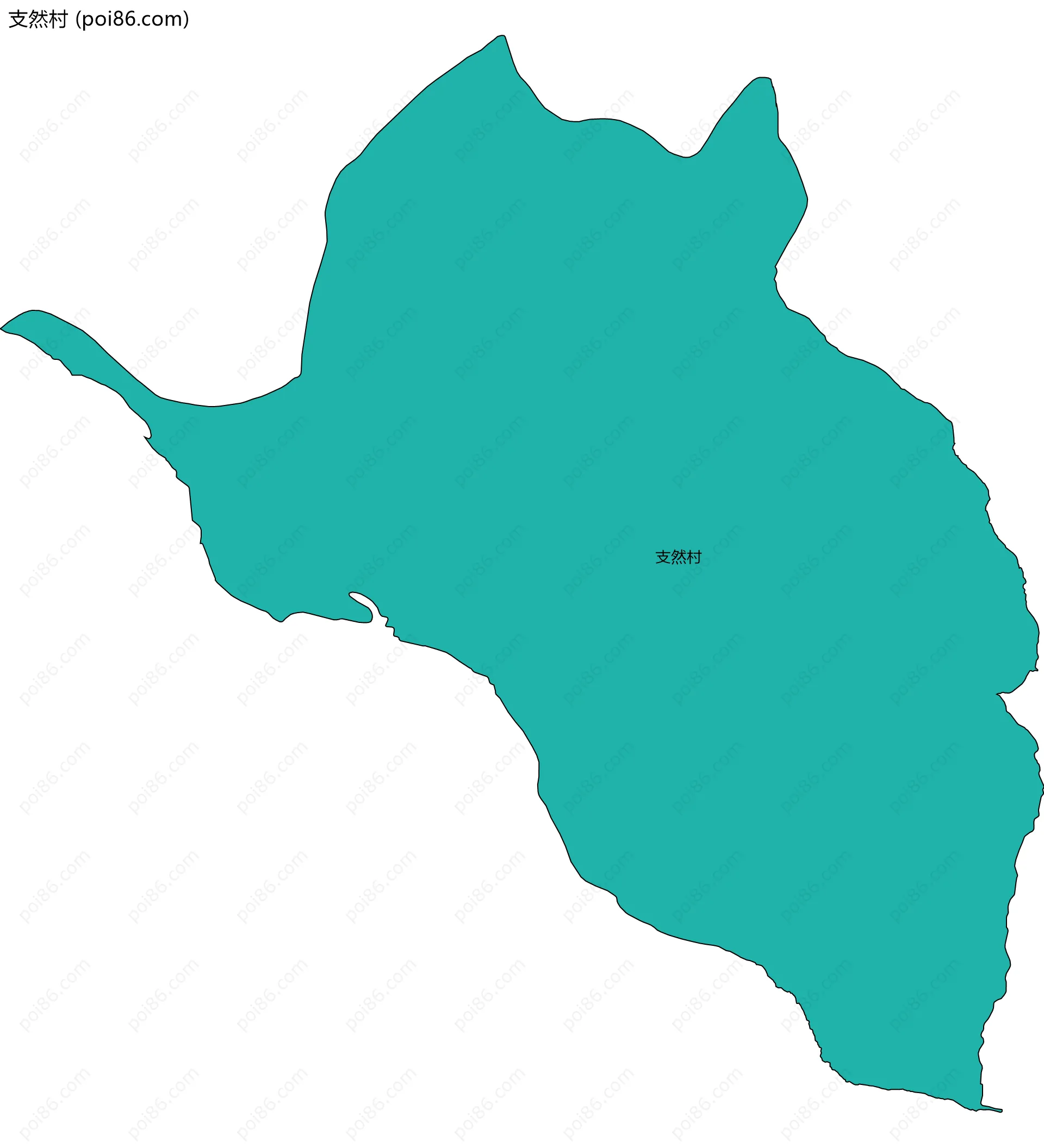 支然村边界地图