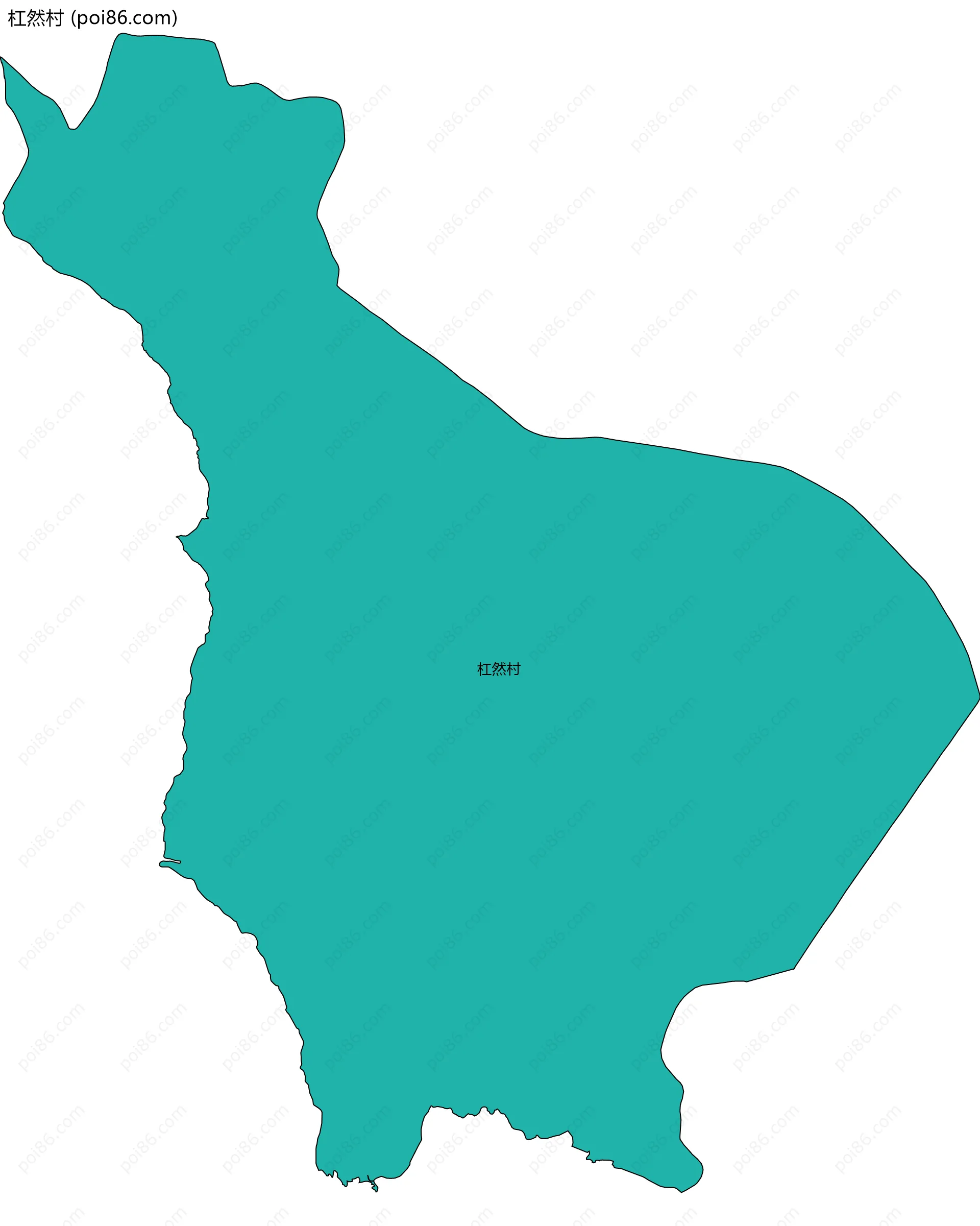 杠然村边界地图